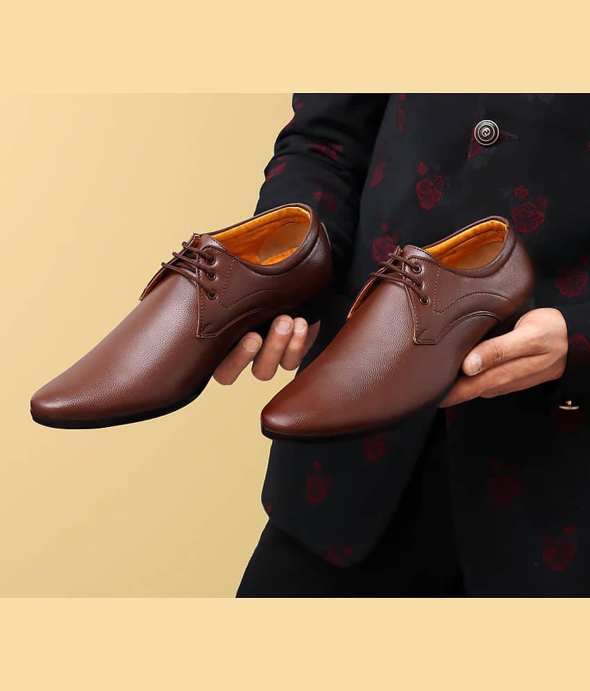 Action Black Men's Oxford Formal Shoes - Main Image