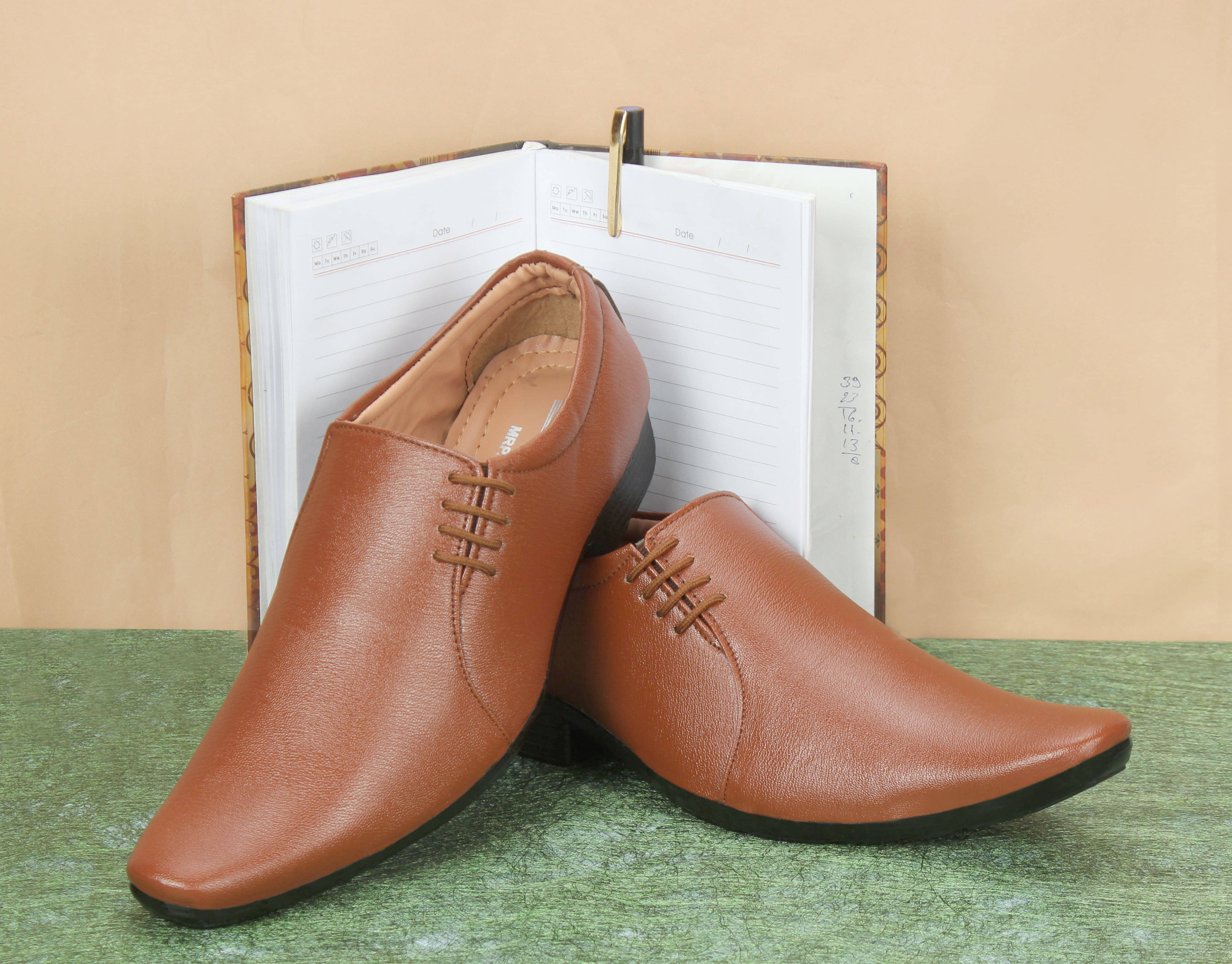     			Groofer Tan Men's Slip On Formal Shoes