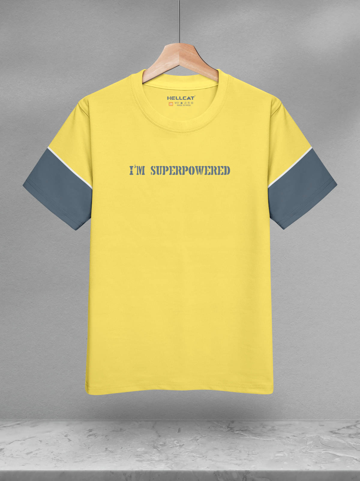     			HELLCAT Pack of 1 Boys Cotton Blend T-Shirt ( Yellow )