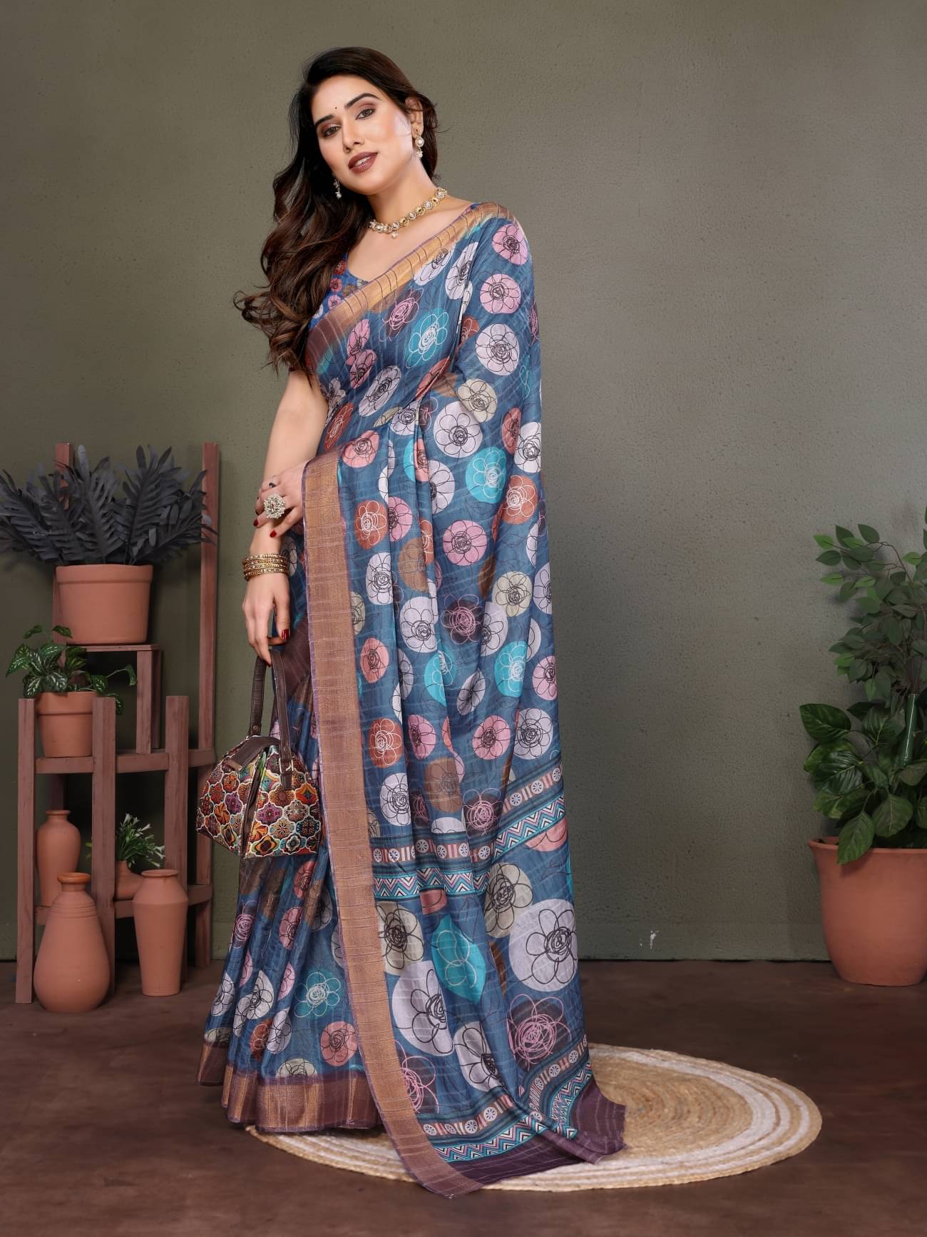     			HITESH ENTERPRISE Cotton Self Design Saree With Unstitched Blouse Piece ( Fluorescent Green )