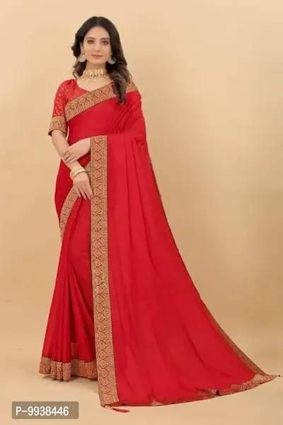 JIRA Art Silk Dyed Saree With Unstitched Blouse Piece ( Red ) JIRA Art Silk Dyed Saree With Unstitched Blouse Piece ( Red )