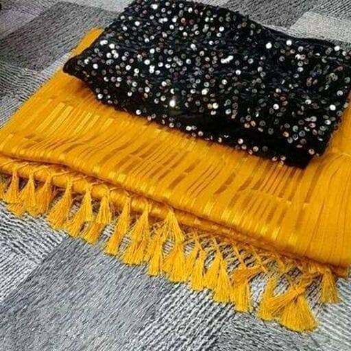 JIRA Art Silk Dyed Saree With Unstitched Blouse Piece ( Gold ) JIRA Art Silk Dyed Saree With Unstitched Blouse Piece ( Gold )