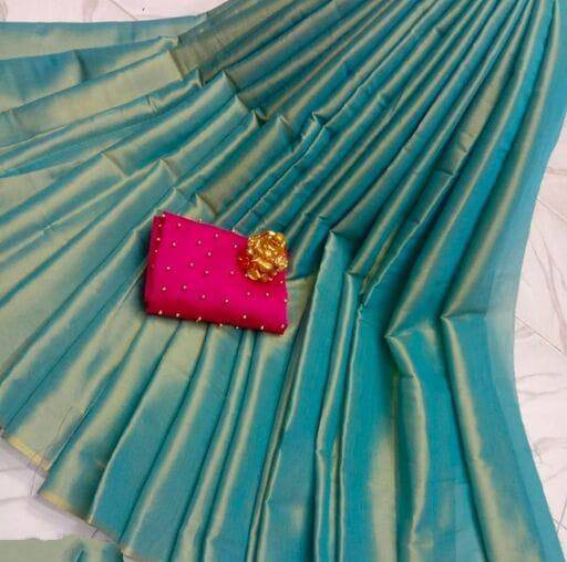 JIRA Art Silk Printed Saree With Unstitched Blouse Piece ( Blue ) JIRA Art Silk Printed Saree With Unstitched Blouse Piece ( Blue )