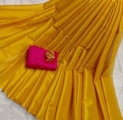 JIRA Art Silk Printed Saree With Unstitched Blouse Piece ( Yellow ) JIRA Art Silk Printed Saree With Unstitched Blouse Piece ( Yellow )
