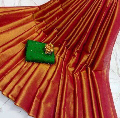     			JIRA Art Silk Printed Saree With Unstitched Blouse Piece ( Red )
