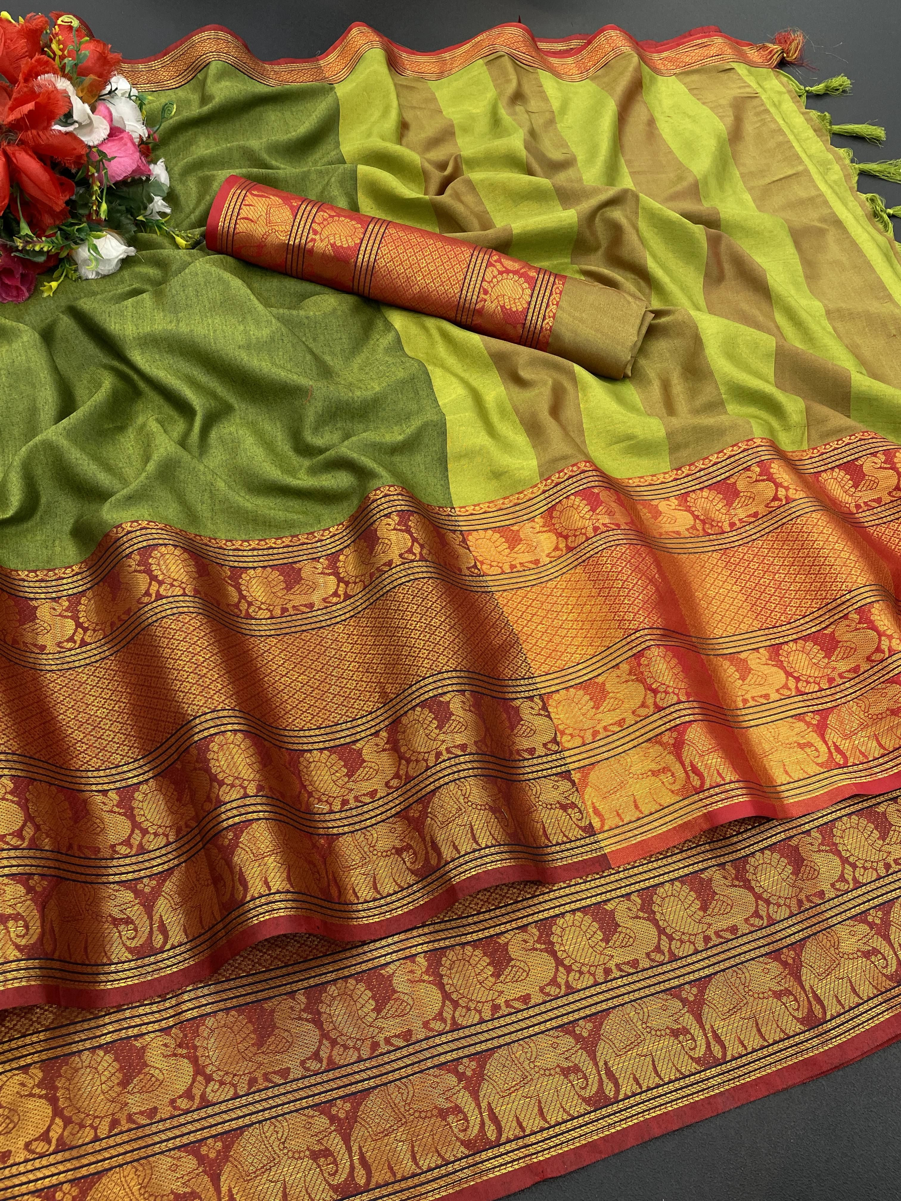     			JIRA Art Silk Self Design Saree With Unstitched Blouse Piece ( Mint Green )
