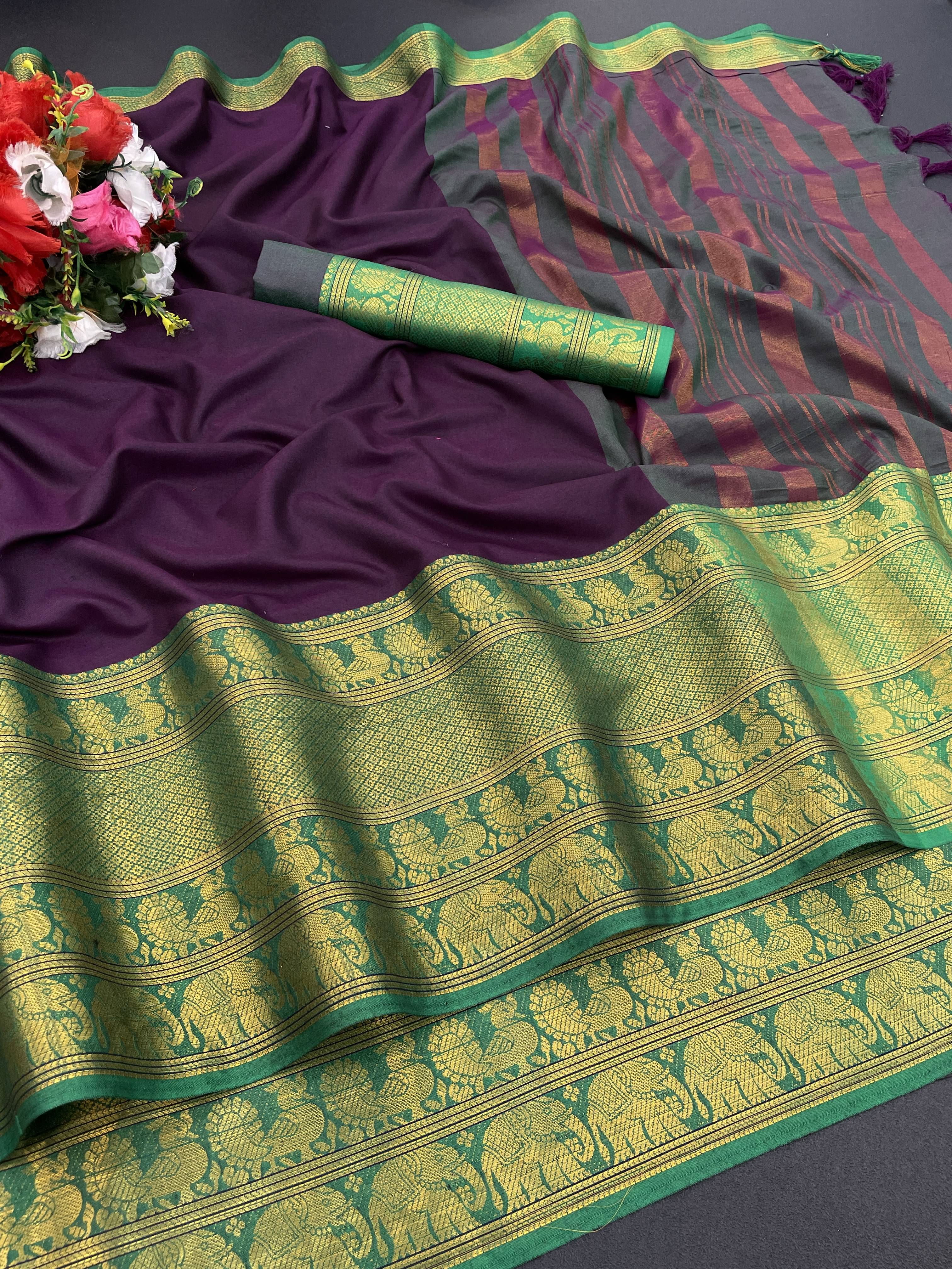 JIRA Art Silk Self Design Saree With Unstitched Blouse Piece ( Purple ) JIRA Art Silk Self Design Saree With Unstitched Blouse Piece ( Purple )