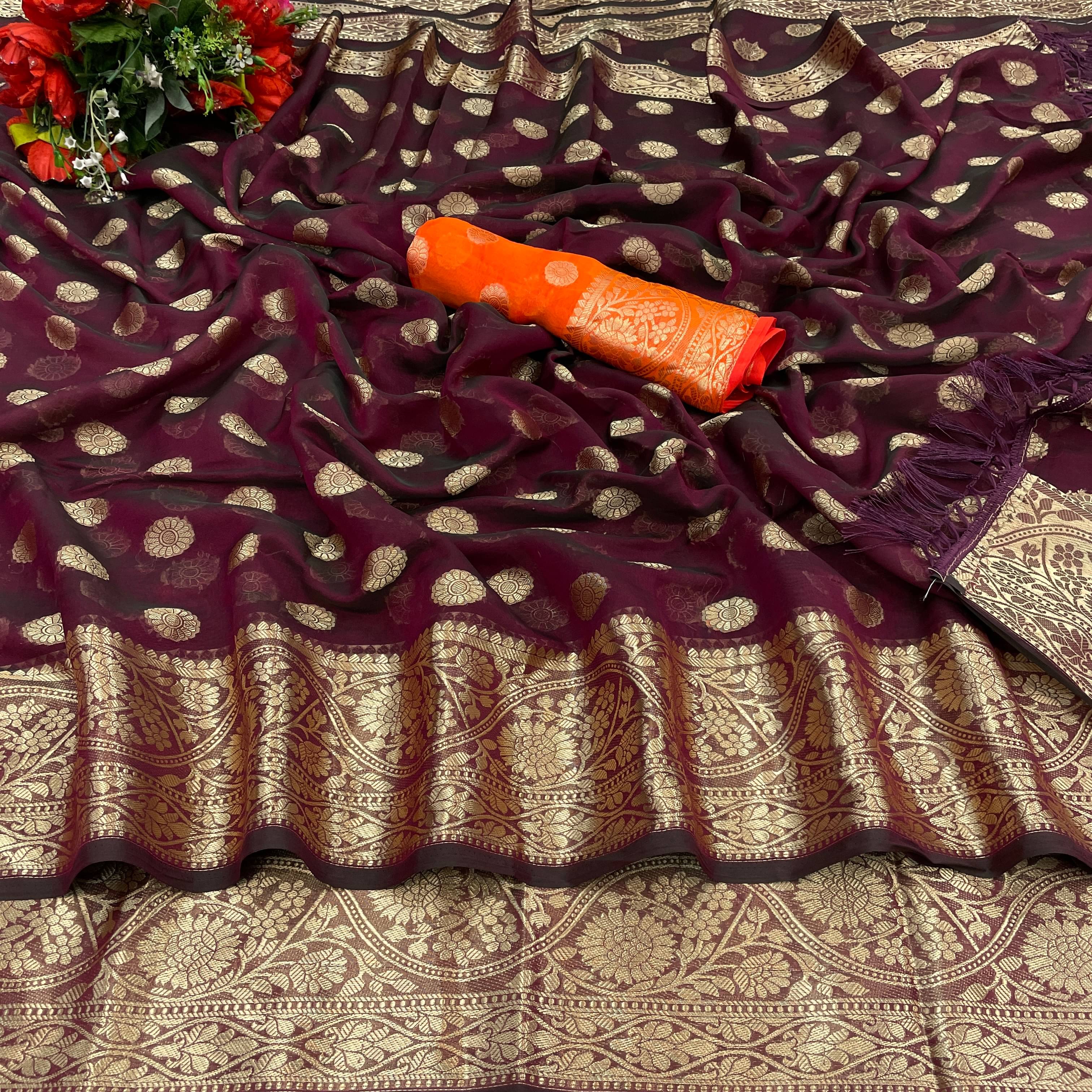JIRA Jacquard Self Design Saree With Unstitched Blouse Piece ( Olive ) JIRA Jacquard Self Design Saree With Unstitched Blouse Piece ( Olive )