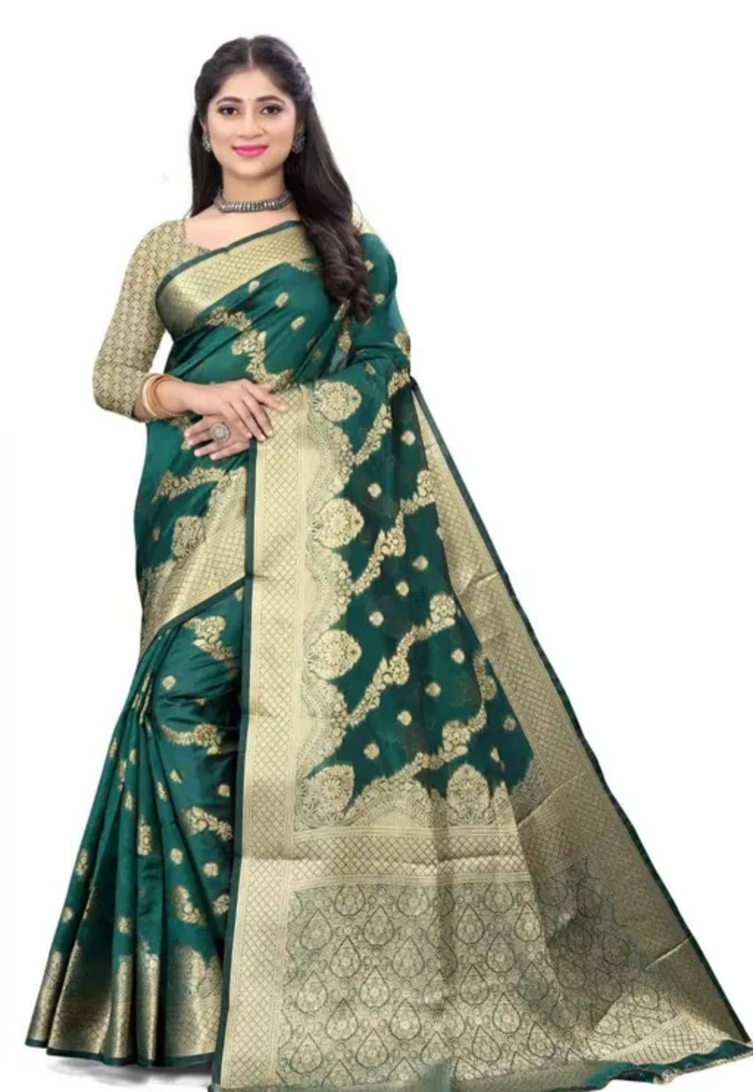 JIRA Organza Embellished Saree With Unstitched Blouse Piece ( Green ) JIRA Organza Embellished Saree With Unstitched Blouse Piece ( Green )
