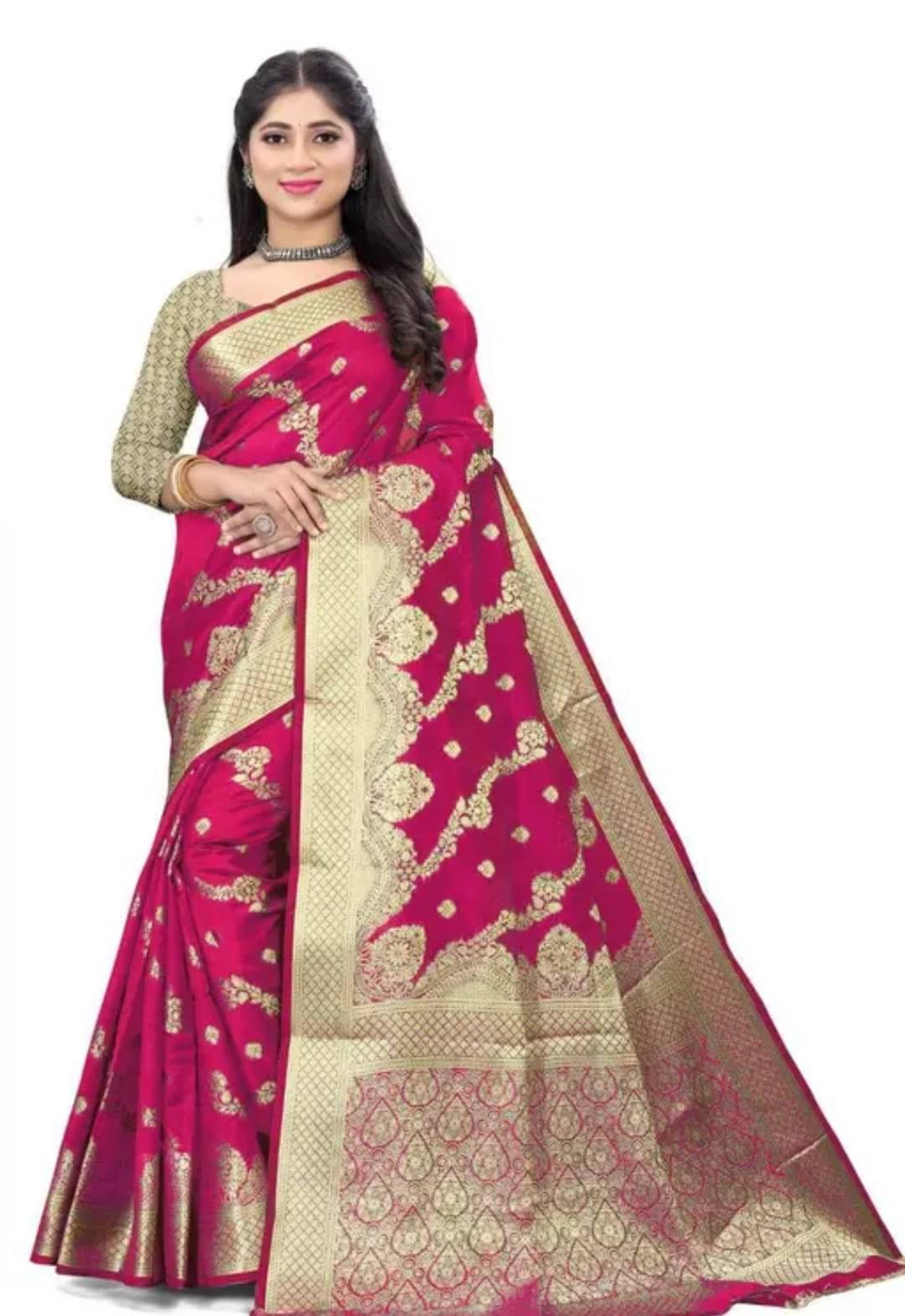 JIRA Organza Embellished Saree With Unstitched Blouse Piece ( Pink ) JIRA Organza Embellished Saree With Unstitched Blouse Piece ( Pink )