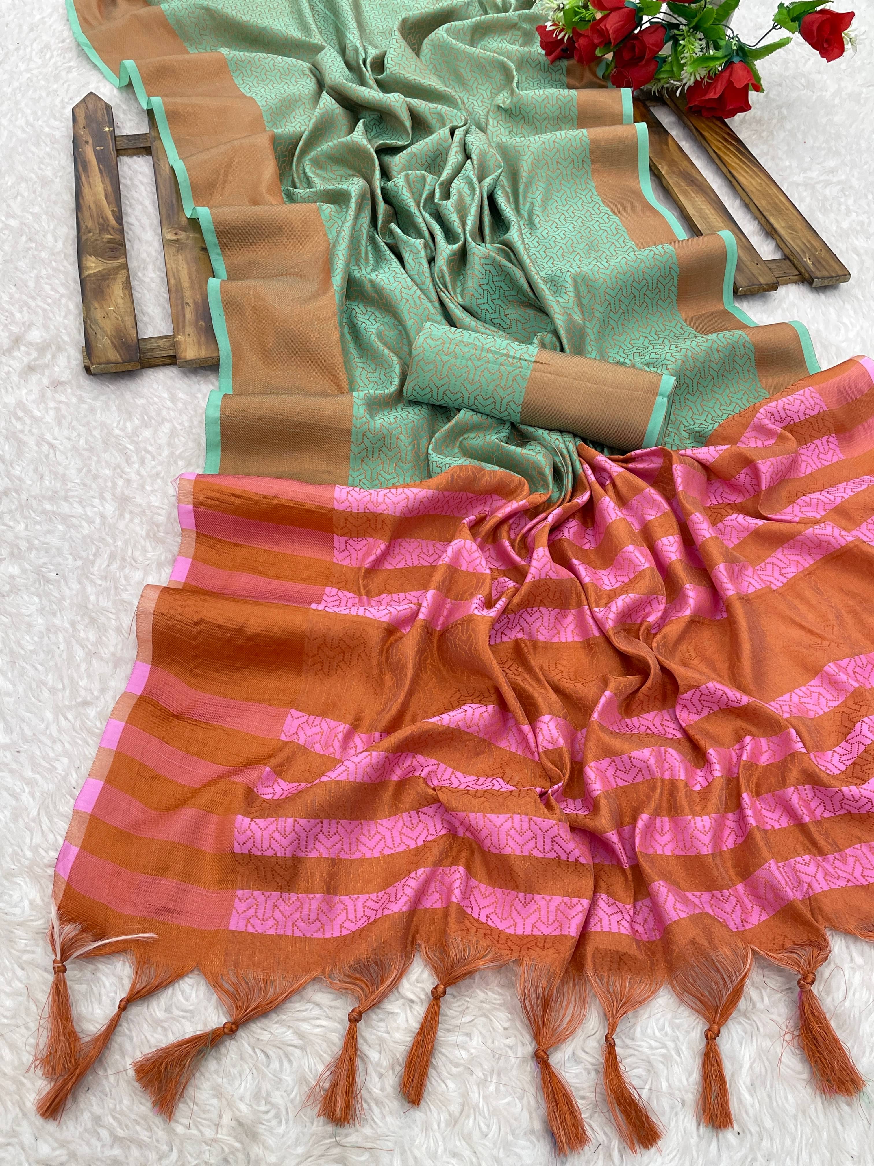 JIRA Silk Self Design Saree With Unstitched Blouse Piece ( Teal ) JIRA Silk Self Design Saree With Unstitched Blouse Piece ( Teal )