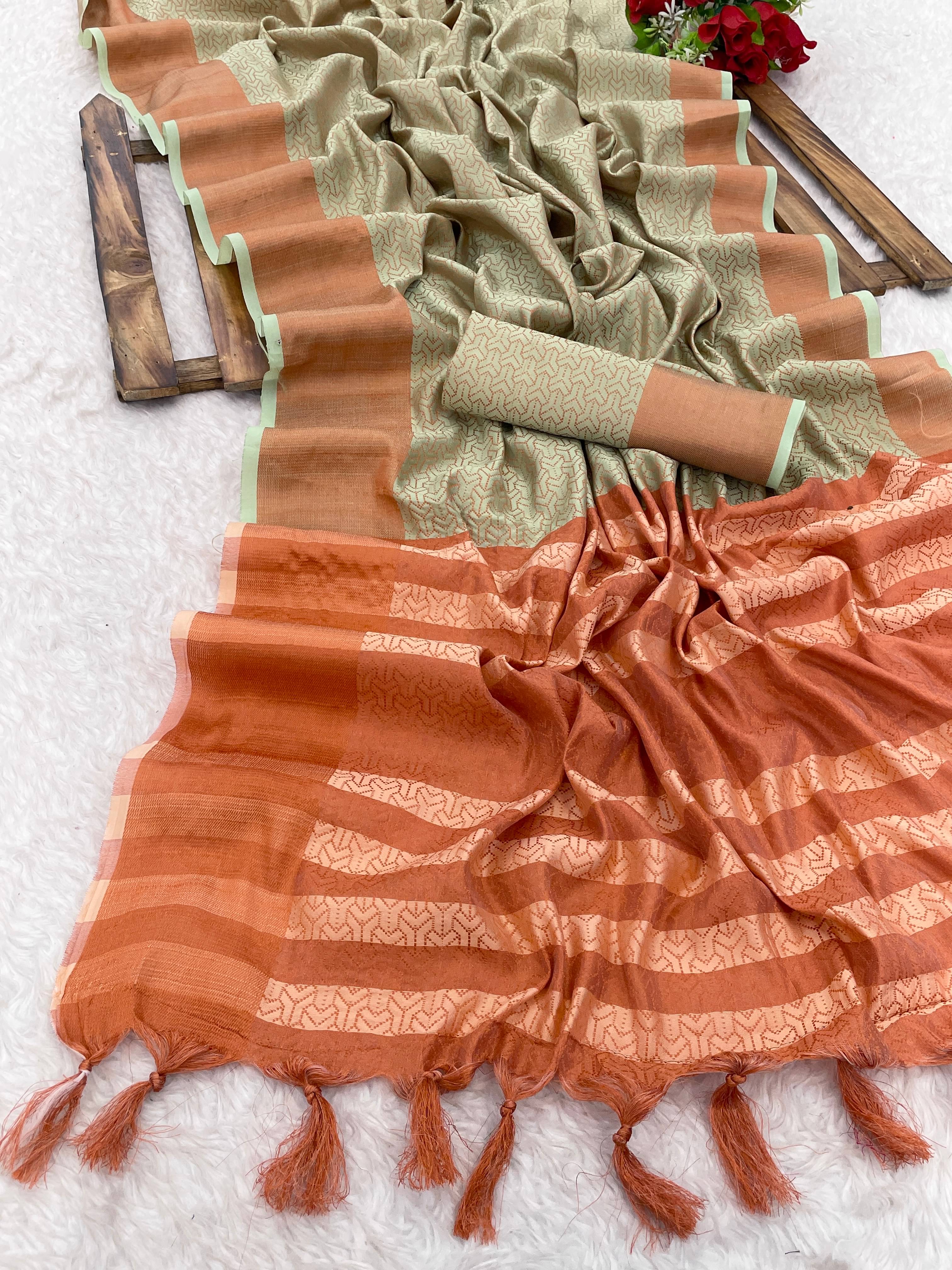 JIRA Silk Self Design Saree With Unstitched Blouse Piece ( Mint Green ) JIRA Silk Self Design Saree With Unstitched Blouse Piece ( Mint Green )