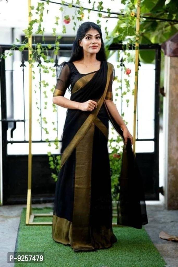     			JIRA Viscose Woven Saree With Unstitched Blouse Piece ( Black )