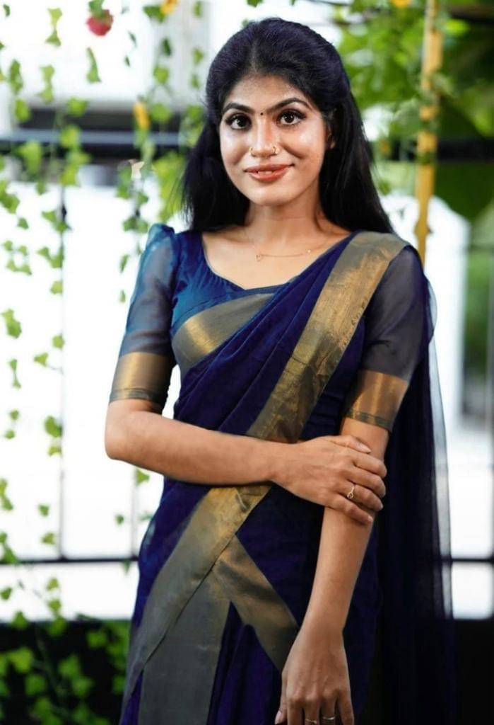 JIRA Viscose Woven Saree With Unstitched Blouse Piece ( Navy Blue ) JIRA Viscose Woven Saree With Unstitched Blouse Piece ( Navy Blue )