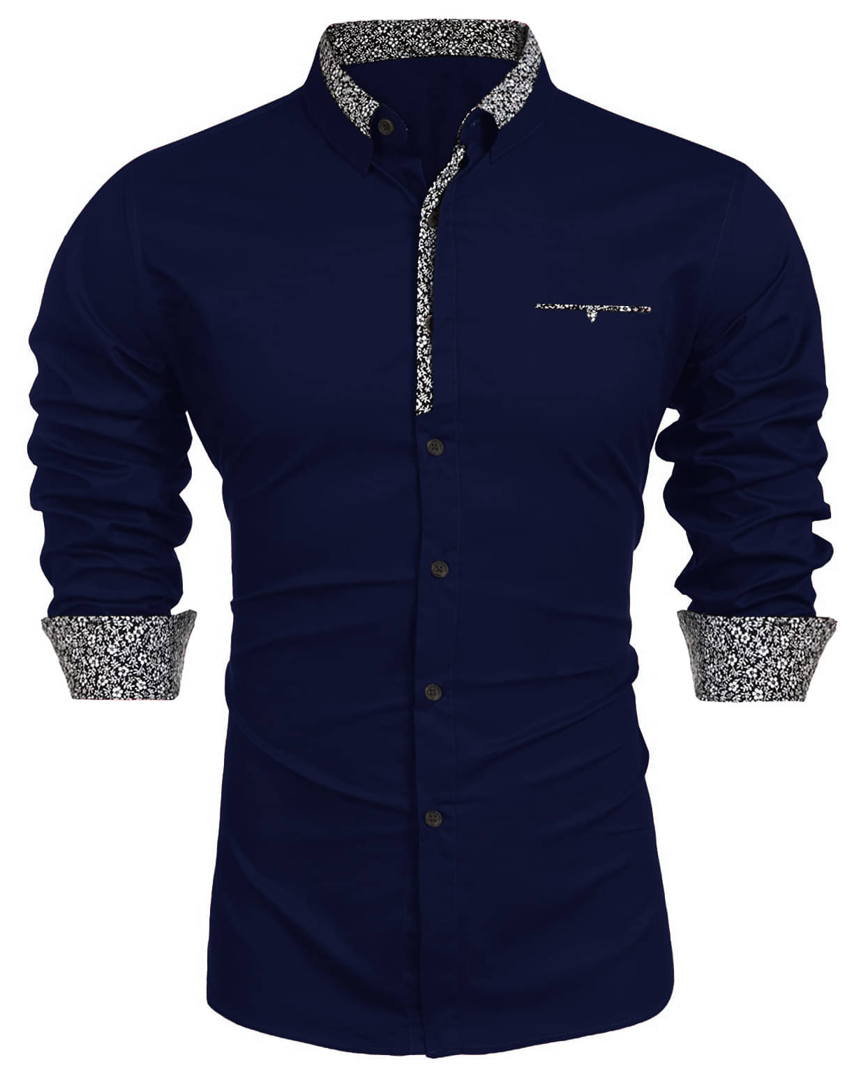 KAKIDO Cotton Blend Regular Fit Solids Full Sleeves Men's Casual Shirt - Dark Blue ( Pack of 1 ) KAKIDO Cotton Blend Regular Fit Solids Full Sleeves Men's Casual Shirt - Dark Blue ( Pack of 1 )