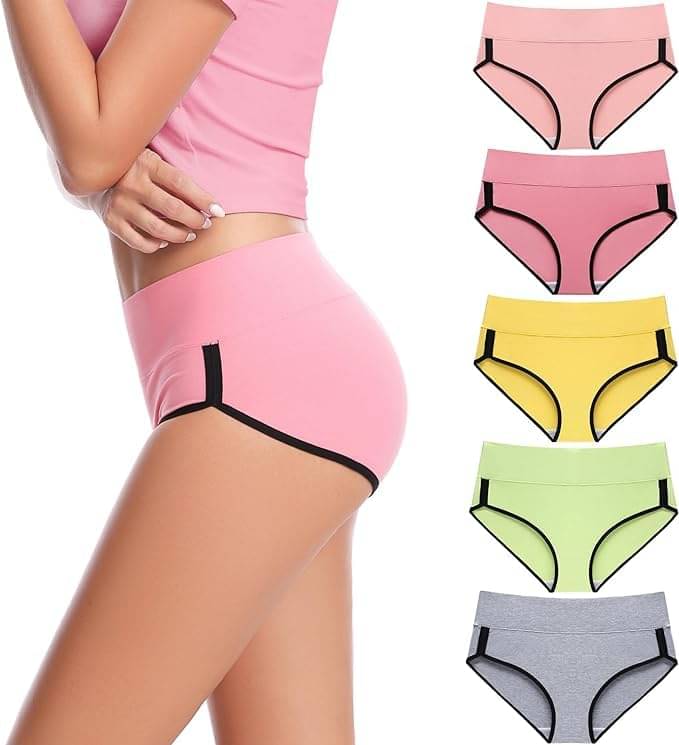     			Louis Craft Pack of 5 Cotton Lycra Briefs For Women ( Multi Color )