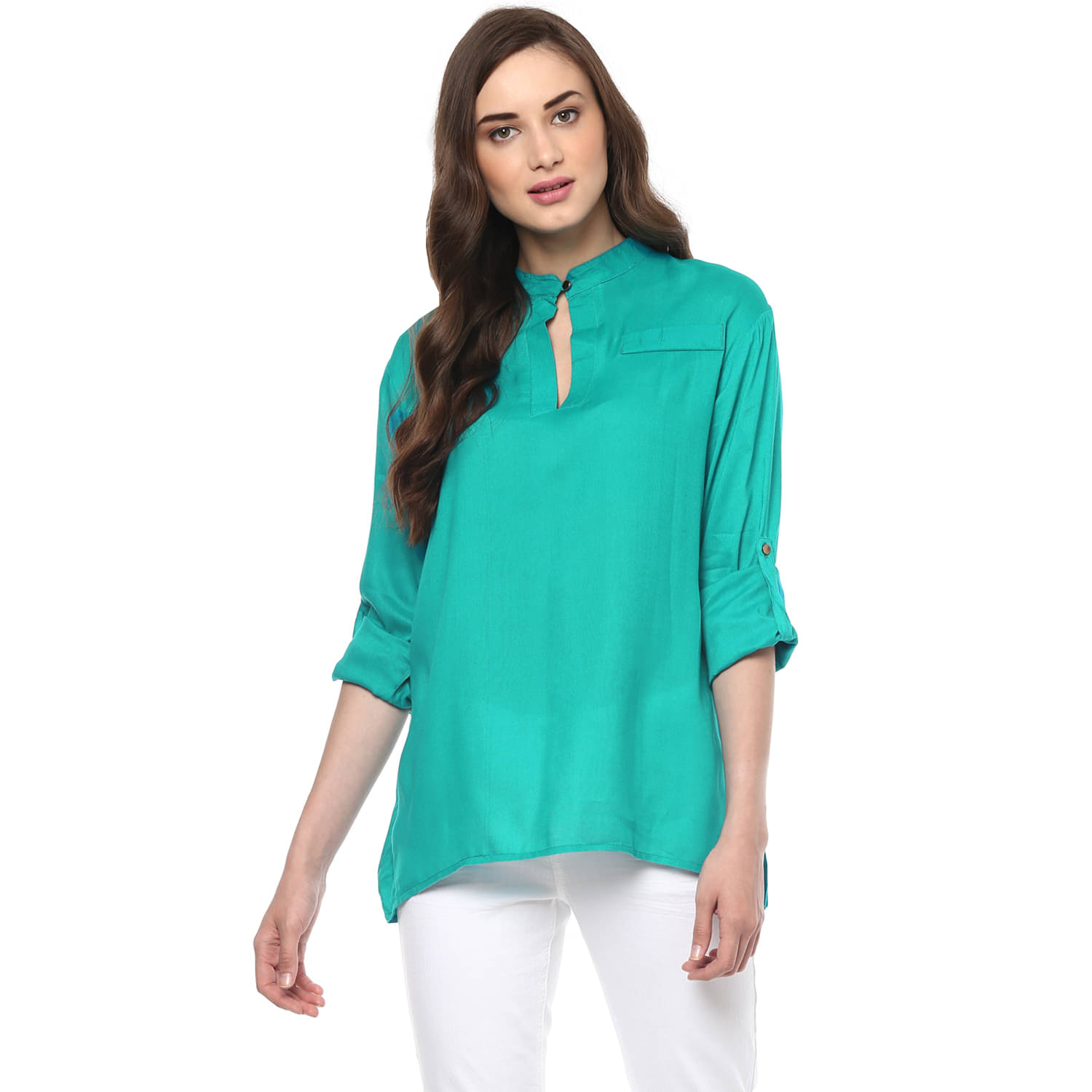 Pannkh Green Rayon Women's Regular Top ( Pack of 1 ) Pannkh Green Rayon Women's Regular Top ( Pack of 1 )