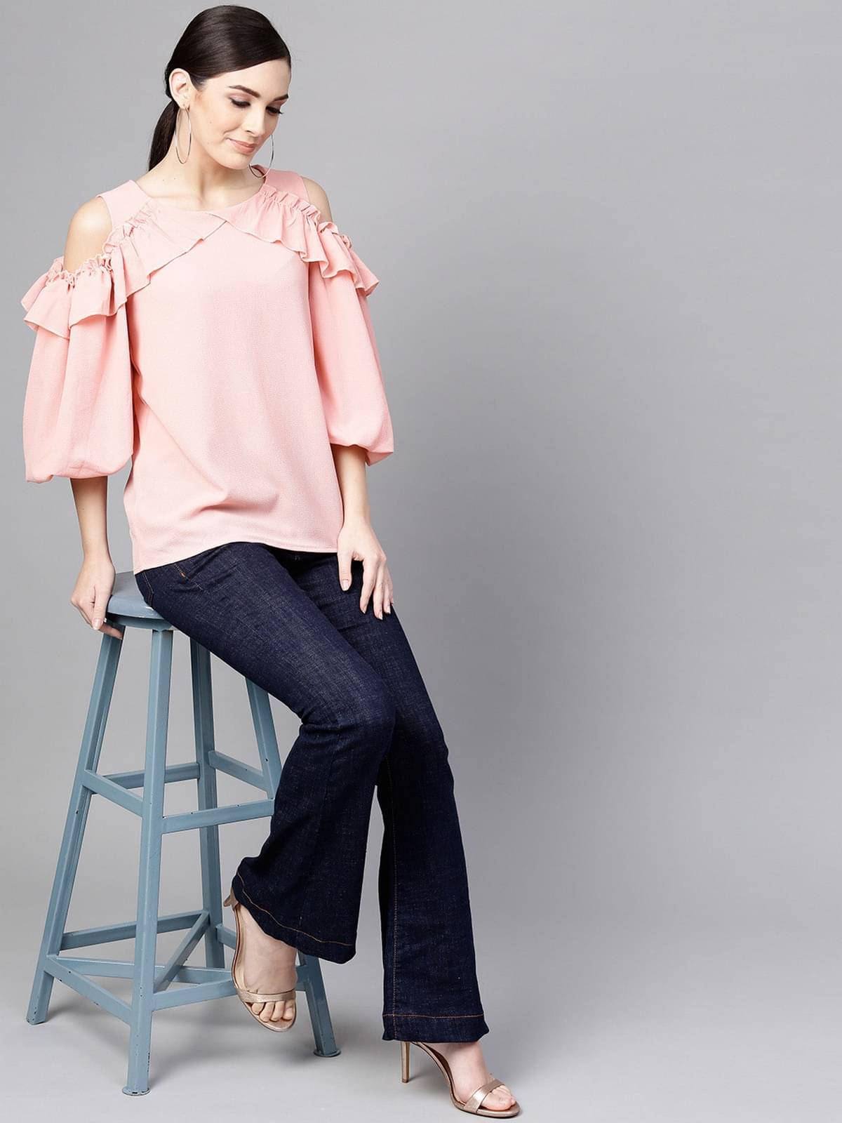 Pannkh Women's Polyester Regular Top ( Pink ) Pannkh Women's Polyester Regular Top ( Pink )