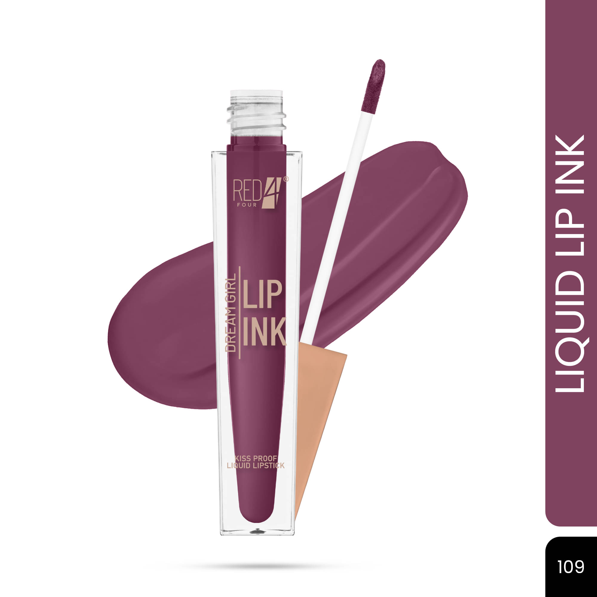     			RED 4 Wine Matte Long Lasting Liquid Lipstick ( Pack of 1 )