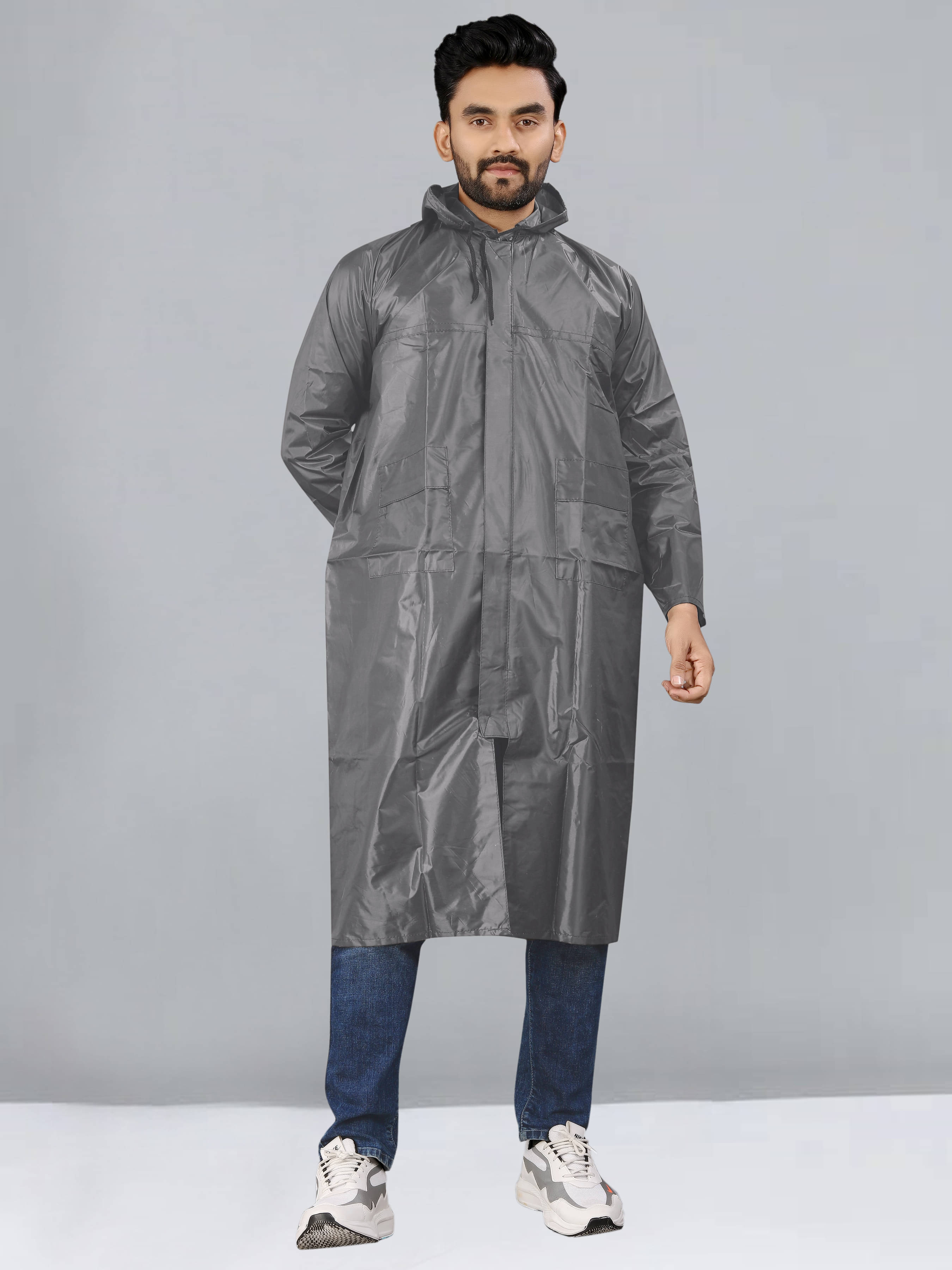 REEPOLLY Grey Polyester Men's Rain Jacket ( Pack of 1 ) REEPOLLY Grey Polyester Men's Rain Jacket ( Pack of 1 )