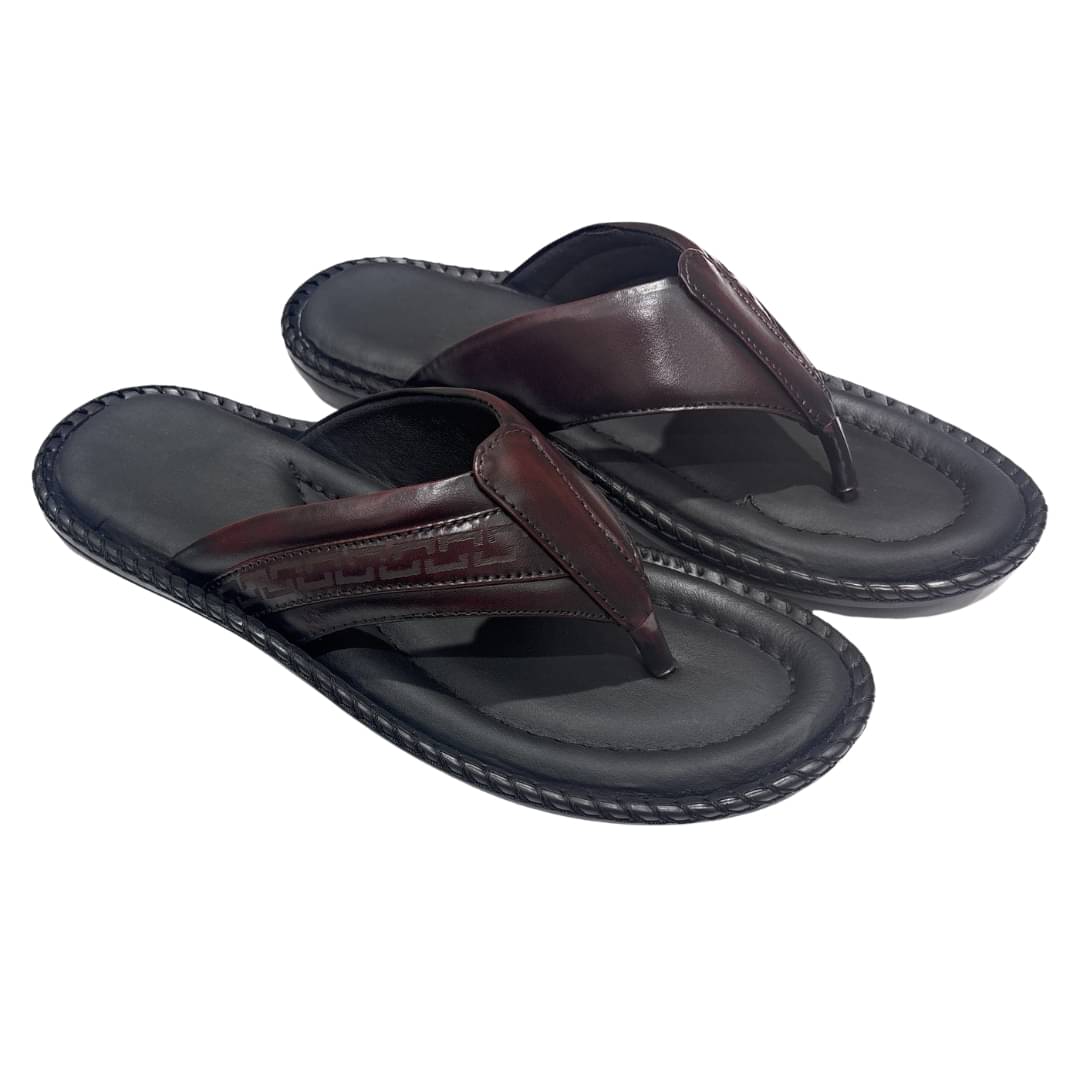     			STEPFOX Maroon Men's Leather Slipper