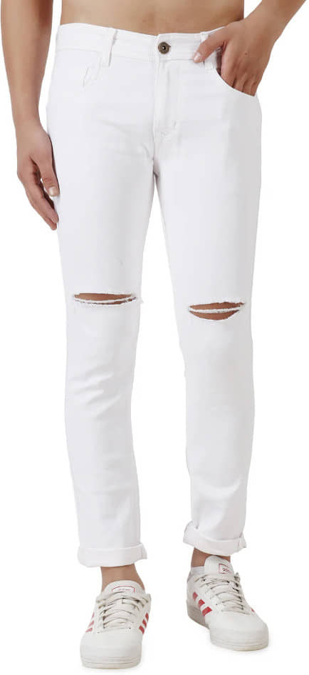 Star4well Slim Fit Solid Men's Jeans - White ( Pack of 1 ) - Jeans | Buy online on ZillyBuy