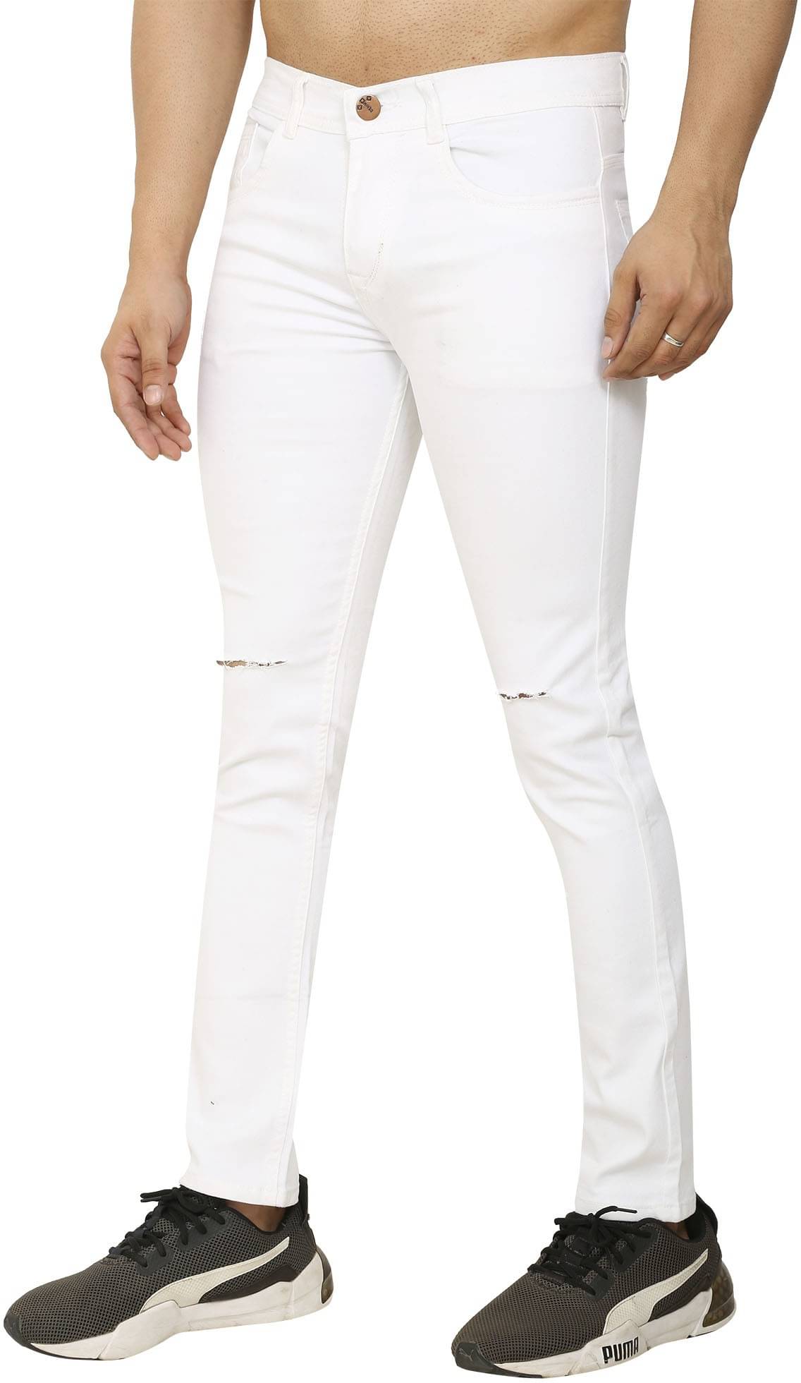 Star4well Slim Fit Basic Men's Jeans - White ( Pack of 1 ) Star4well Slim Fit Basic Men's Jeans - White ( Pack of 1 )