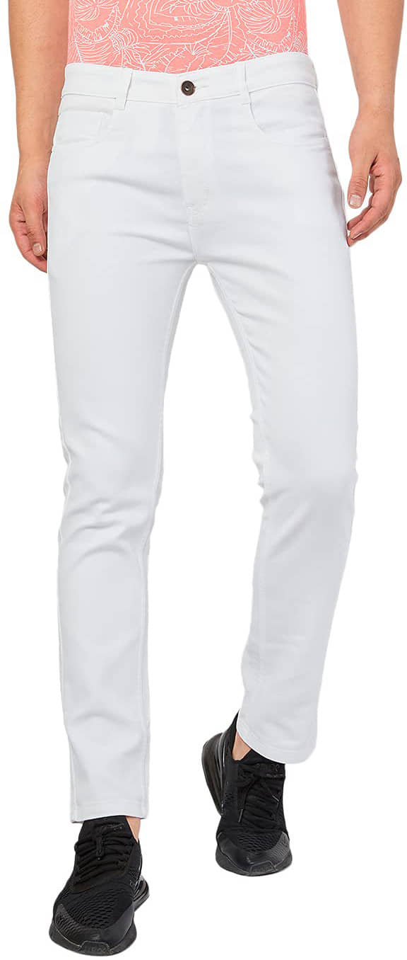 Star4well Slim Fit Solid Men's Jeans - White ( Pack of 1 ) - Jeans | Buy online on ZillyBuy