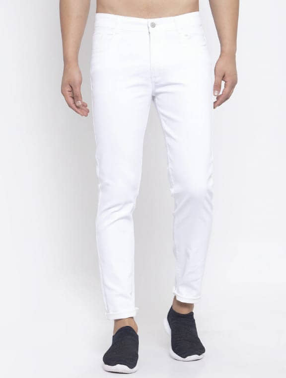 Star4well Slim Fit Solid Men's Jeans - White ( Pack of 1 ) - Jeans | Buy online on ZillyBuy