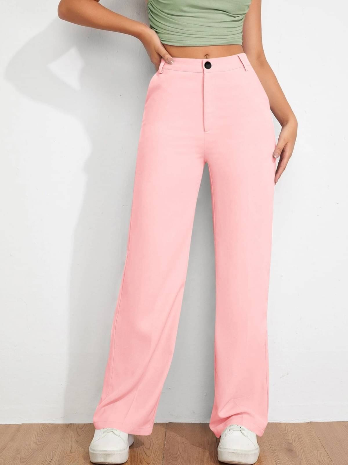     			TOOCHKI Pack of 1 Lycra Relaxed Women's Formal Pants ( Peach )