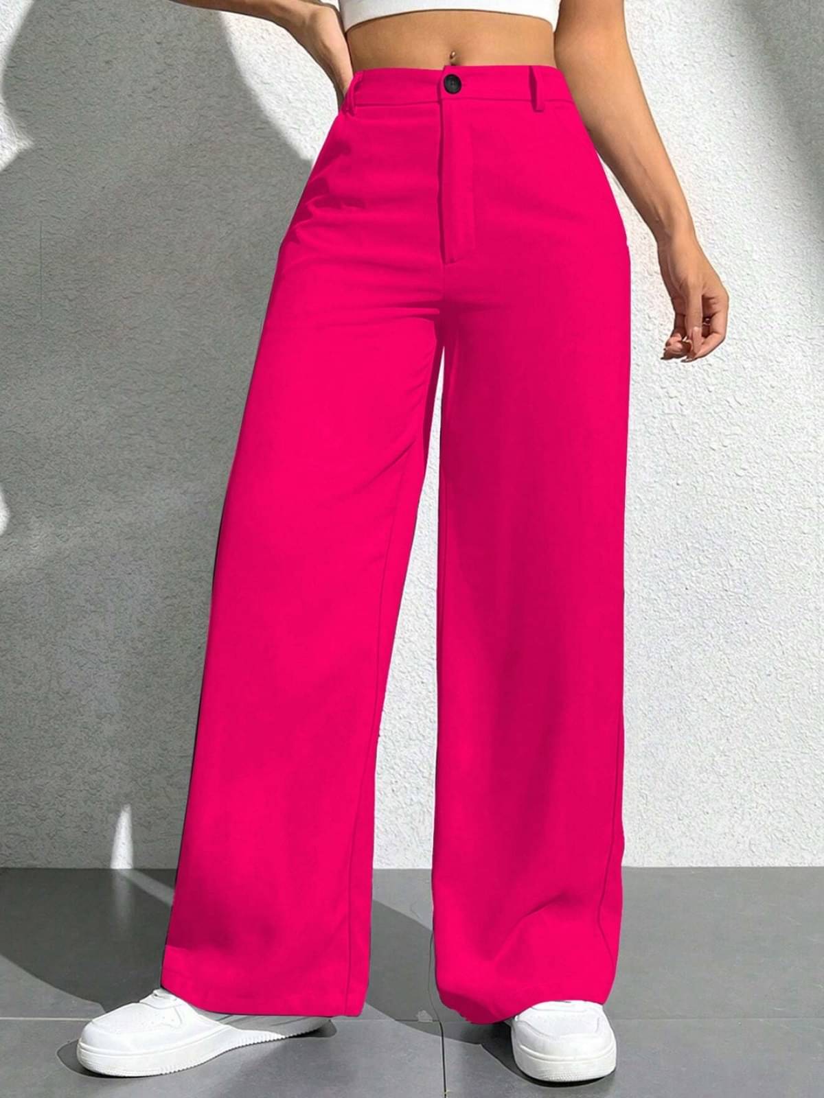     			TOOCHKI Pack of 1 Lycra Relaxed Women's Formal Pants ( Pink )