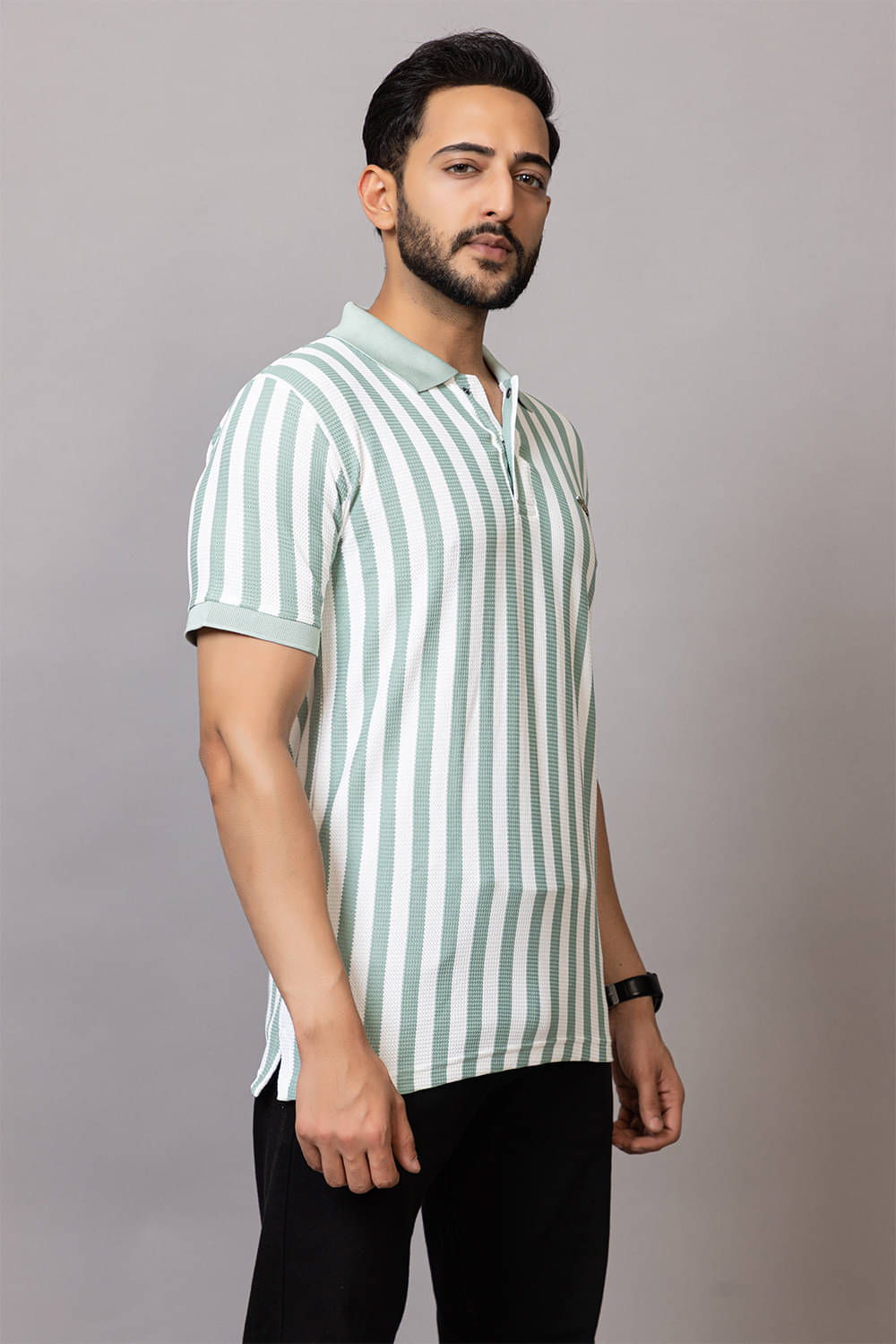 TOROLY Men Cotton Blend Regular Fit Colorblock T-Shirt ( Mint Green )     			TOROLY Men Cotton Blend Regular Fit Colorblock T-Shirt ( Mint Green )