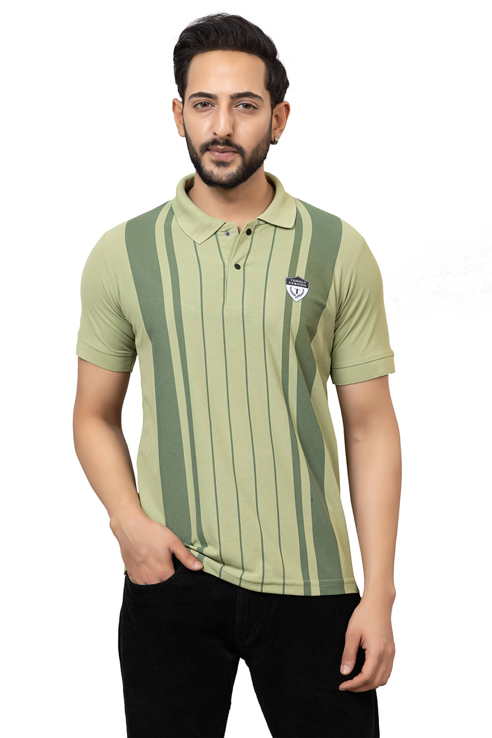 TOROLY Men Cotton Blend Regular Fit Colorblock T-Shirt ( Lime Green ) TOROLY Men Cotton Blend Regular Fit Colorblock T-Shirt ( Lime Green )