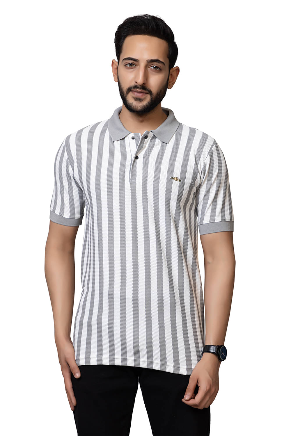     			TOROLY Men Cotton Blend Regular Fit Colorblock T-Shirt ( Grey )