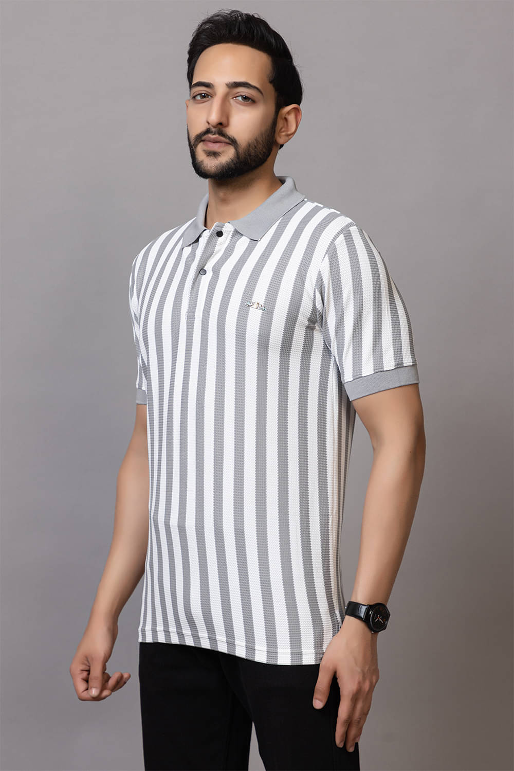 TOROLY Men Cotton Blend Regular Fit Colorblock T-Shirt ( Grey ) TOROLY Men Cotton Blend Regular Fit Colorblock T-Shirt ( Grey )