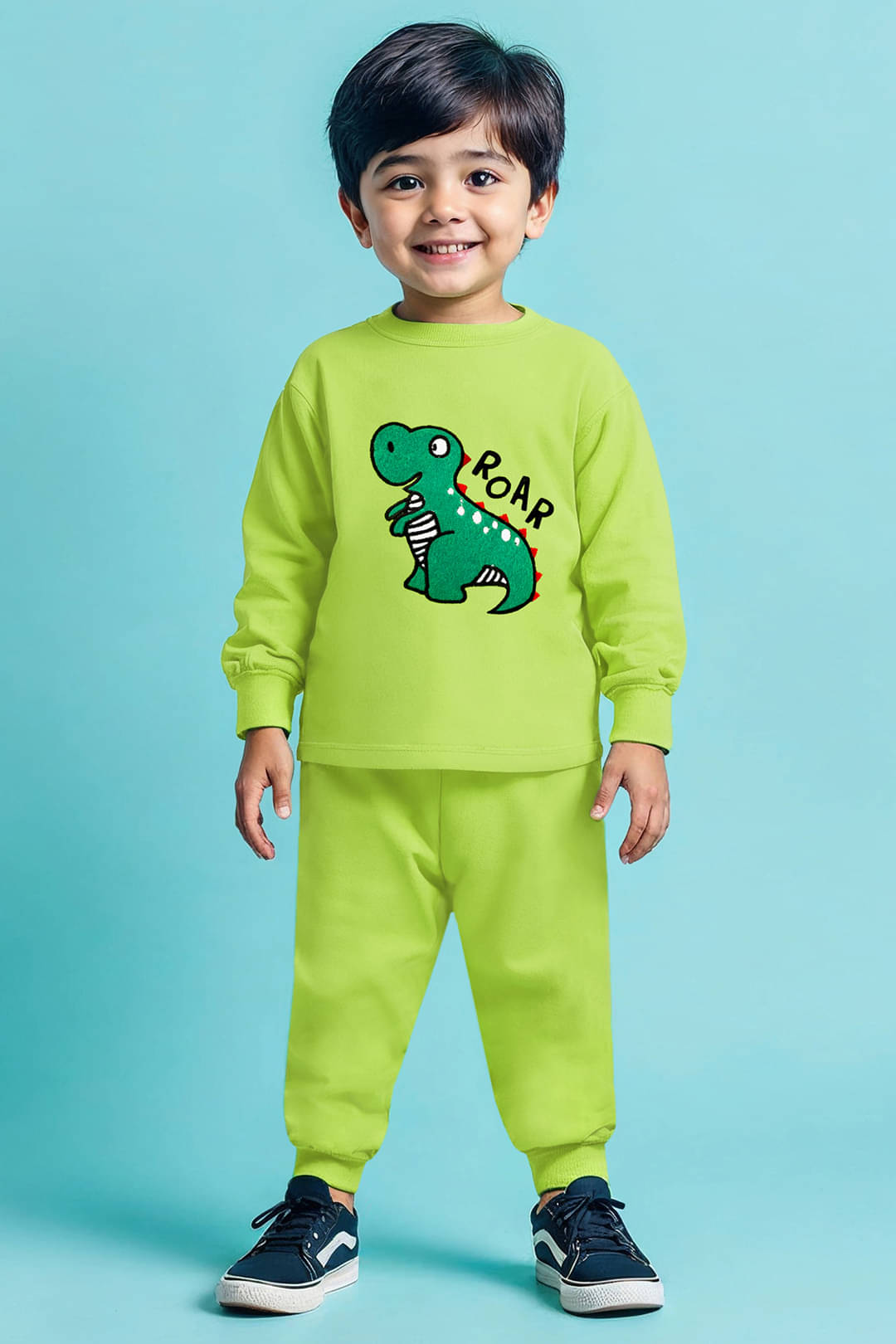     			Trampoline Pack of 1 Unisex Cotton T-Shirt & Pants Set ( Green )