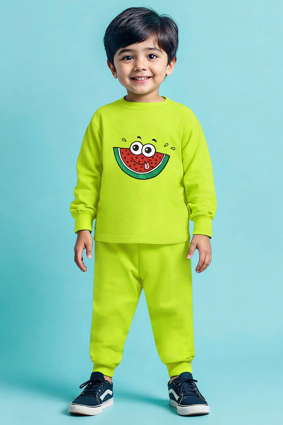     			Trampoline Pack of 1 Unisex Cotton T-Shirt & Pants Set ( Green )