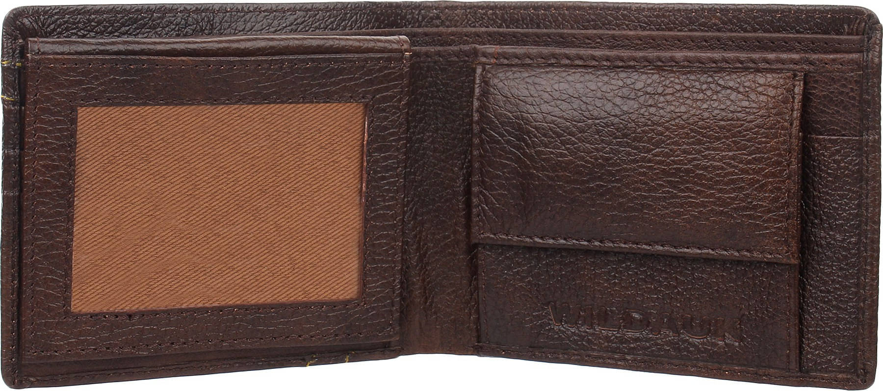     			WILDAUK 100% Leather Self Design Men's Regular Wallet With 5 Slots For Card ( Brown , Pack of 1 )
