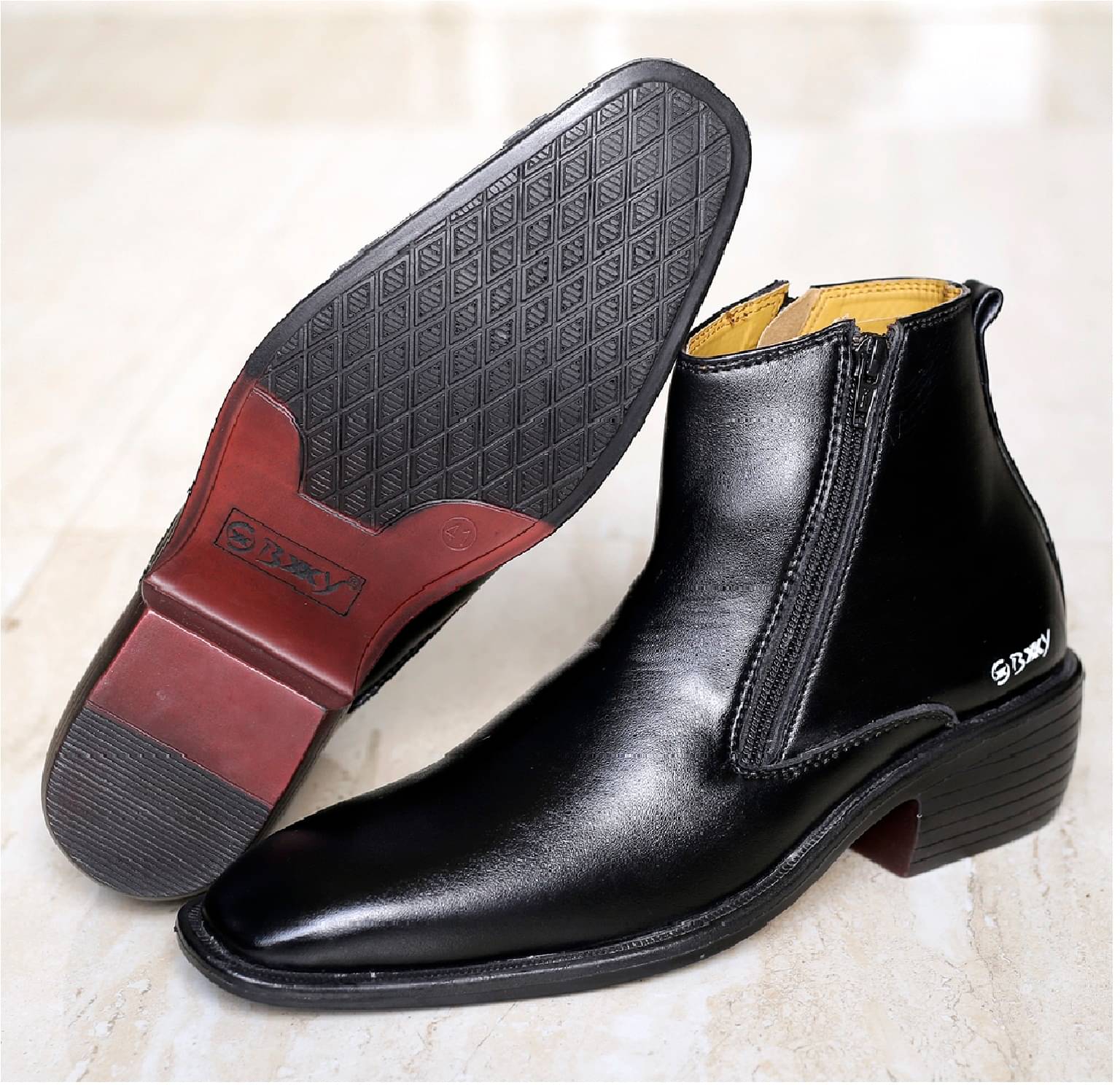     			YUVRATO BAXI Black Men's Formal Boots