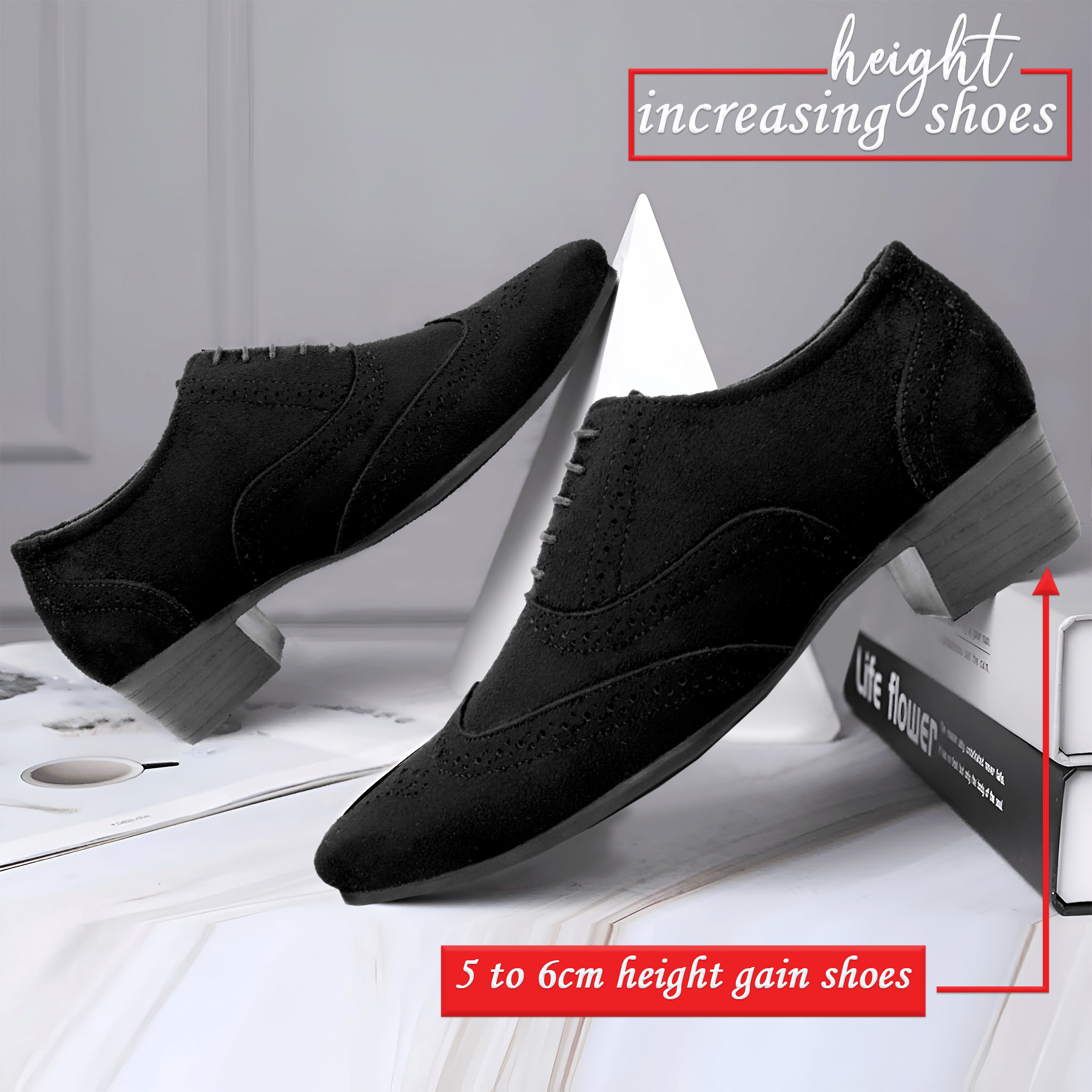 YUVRATO BAXI Height Increasing Black Men's Lifestyle Shoes