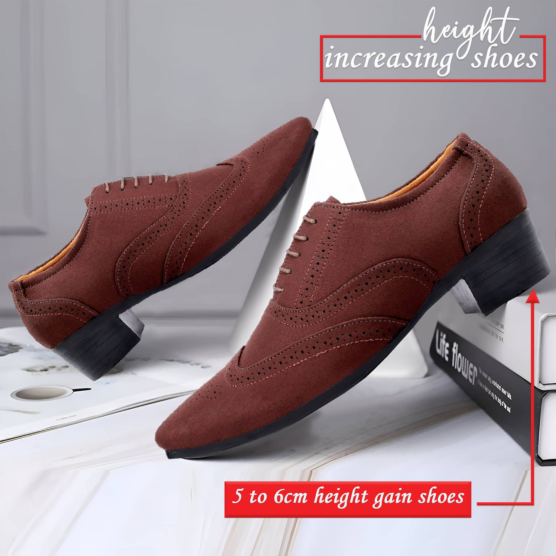 YUVRATO BAXI Height Increasing Brown Men's Lifestyle Shoes YUVRATO BAXI Height Increasing Brown Men's Lifestyle Shoes