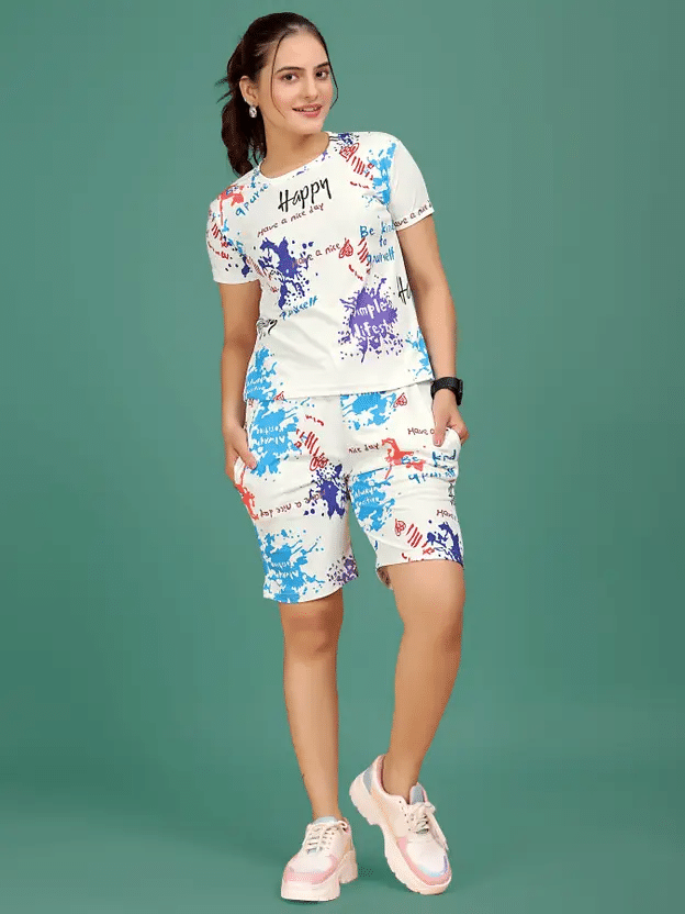 ZIPOX Multi Color Cotton Blend Women's Nightwear Nightsuit Sets ( Pack of 1 ) ZIPOX Multi Color Cotton Blend Women's Nightwear Nightsuit Sets ( Pack of 1 )