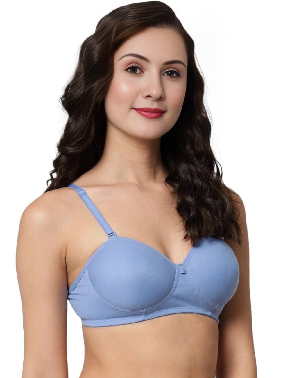     			hani diva Pack of 1 Cotton Blend Heavily Padded Push Up Bra For Women ( Light Blue )