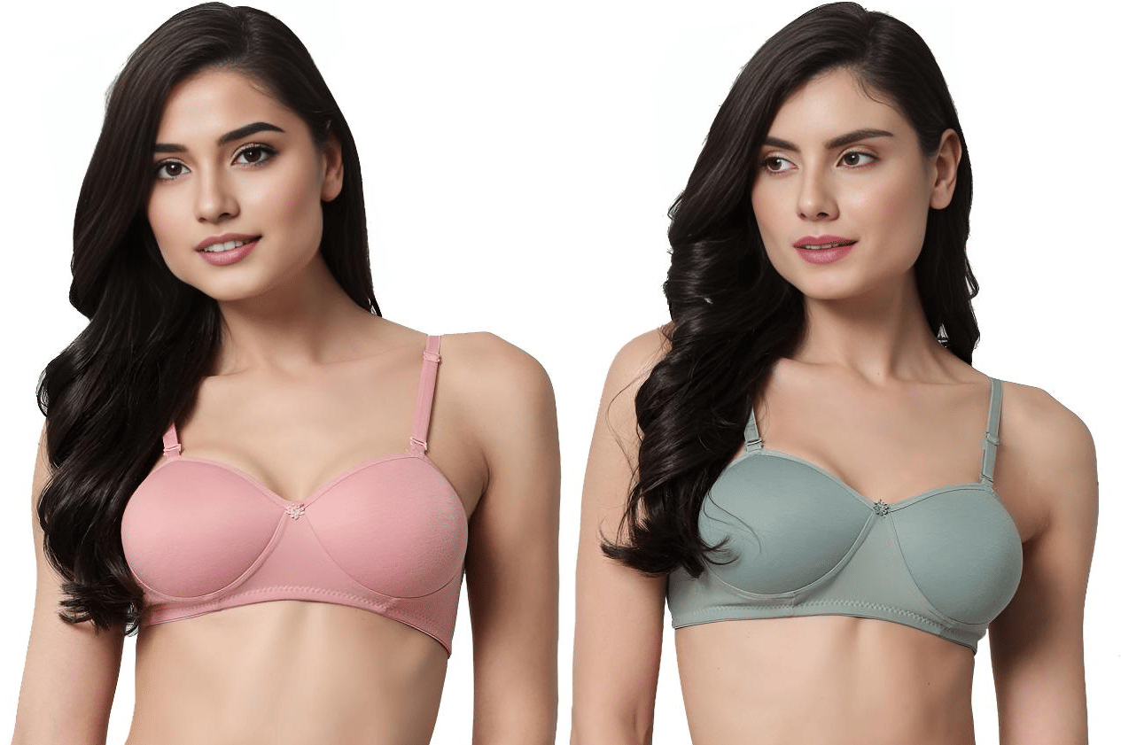 hani diva Pack of 2 Cotton Blend Heavily Padded Push Up Bra For Women ( Multicolor1 ) hani diva Pack of 2 Cotton Blend Heavily Padded Push Up Bra For Women ( Multicolor1 )