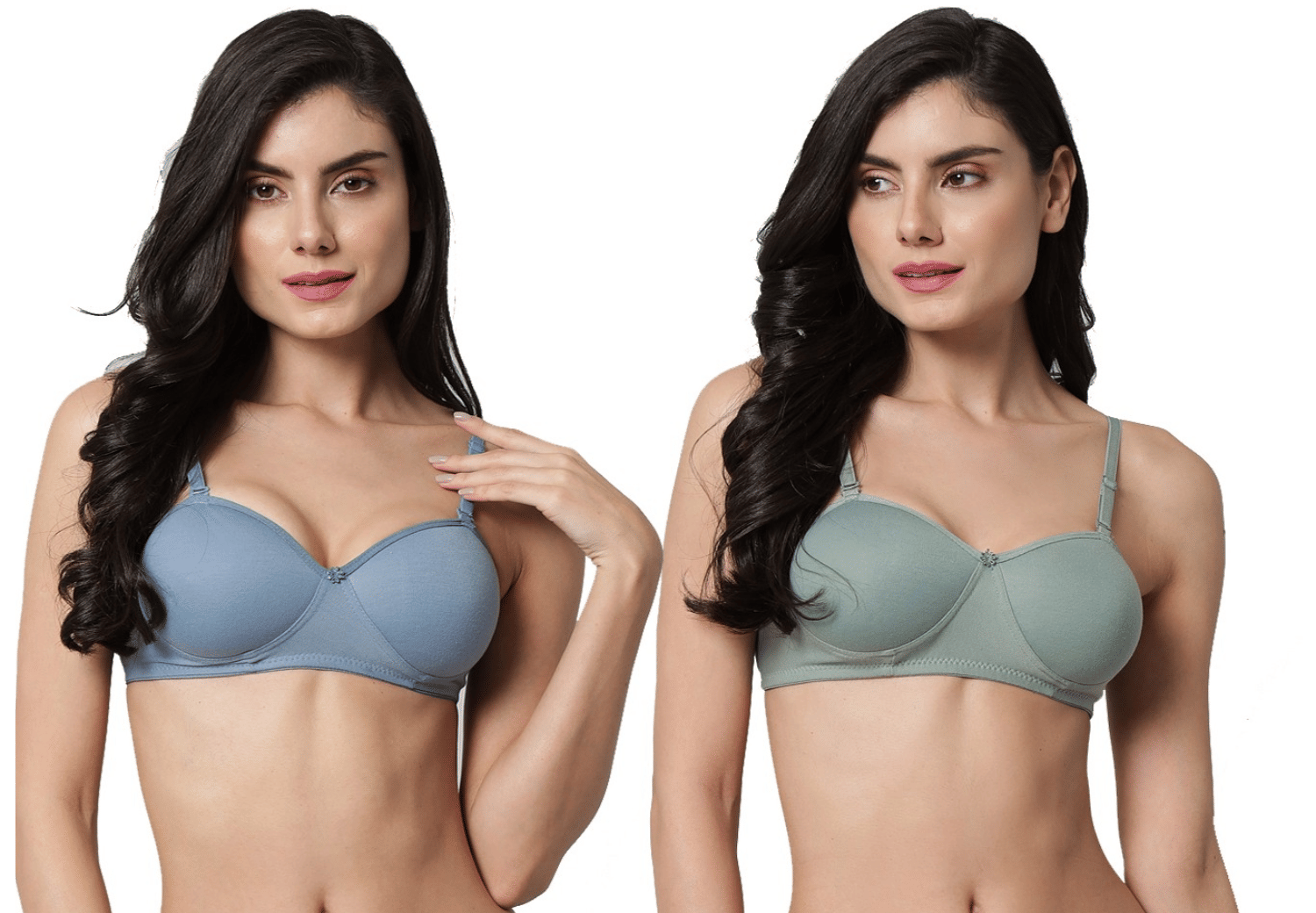     			hani diva Pack of 2 Cotton Blend Heavily Padded Push Up Bra For Women ( Multicolor )