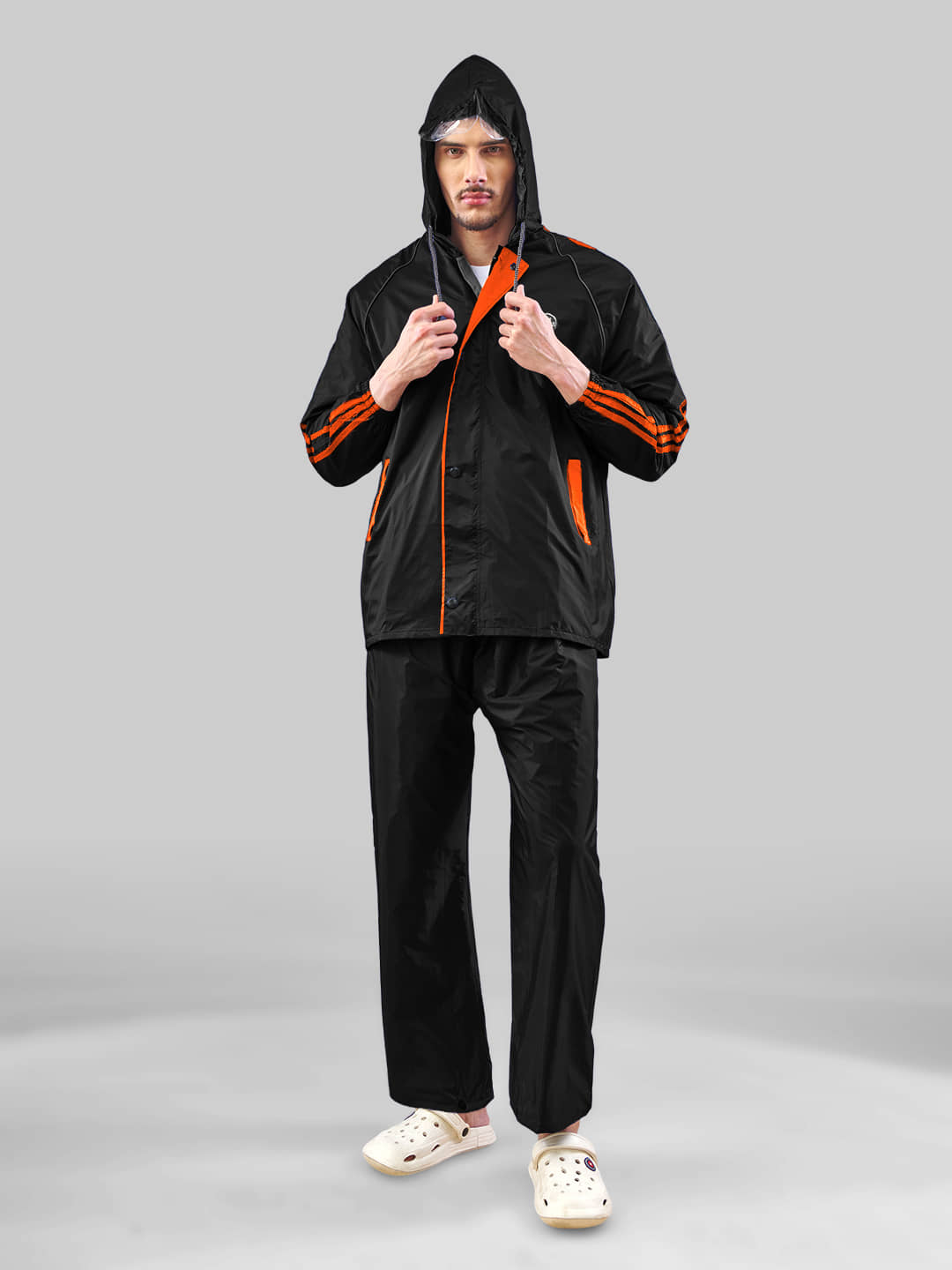 lux venus Black Nylon Men's Rain Suit ( Pack of 1 )