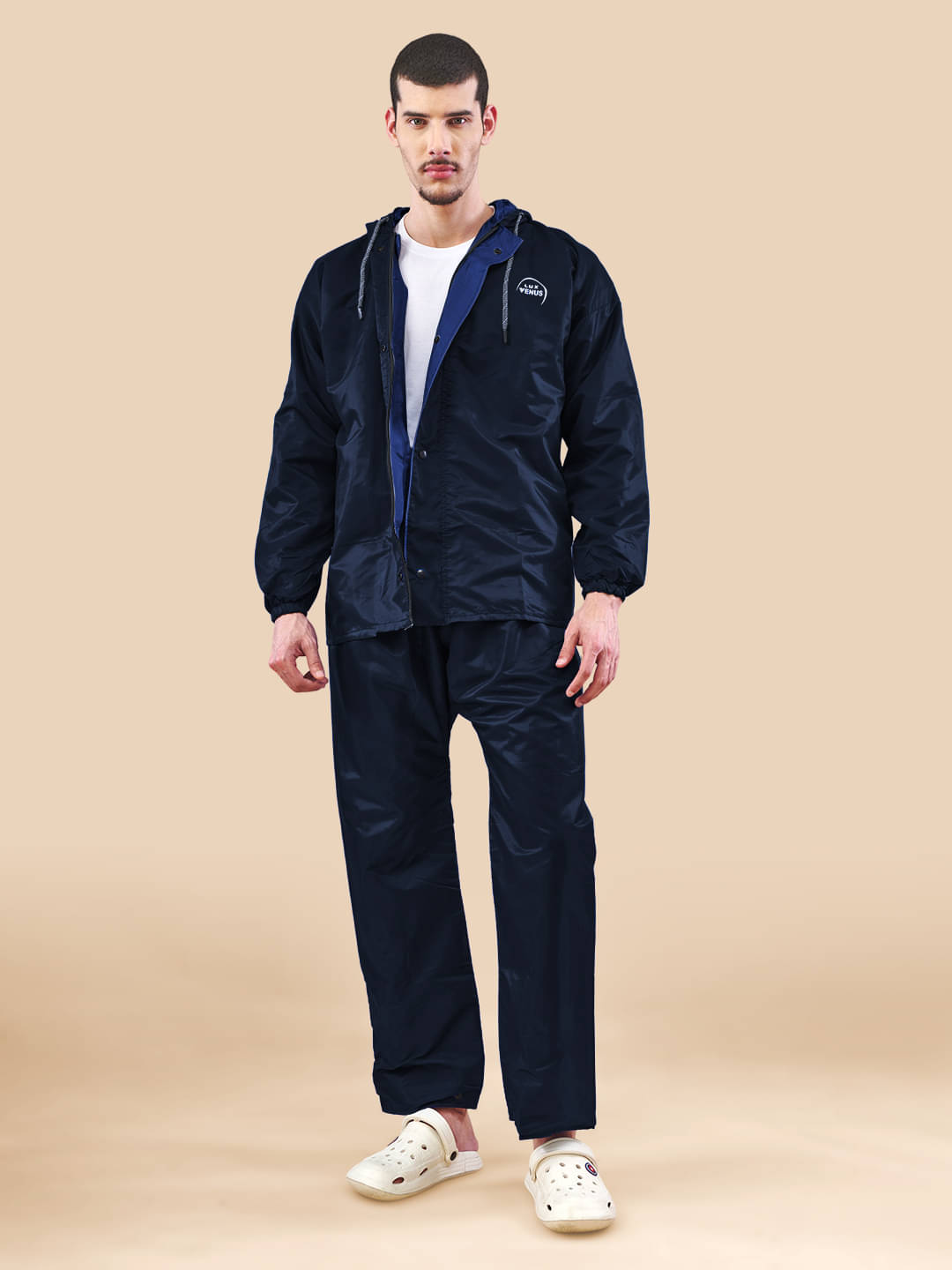     			lux venus Navy Polyester Men's Rain Suit ( Pack of 1 )