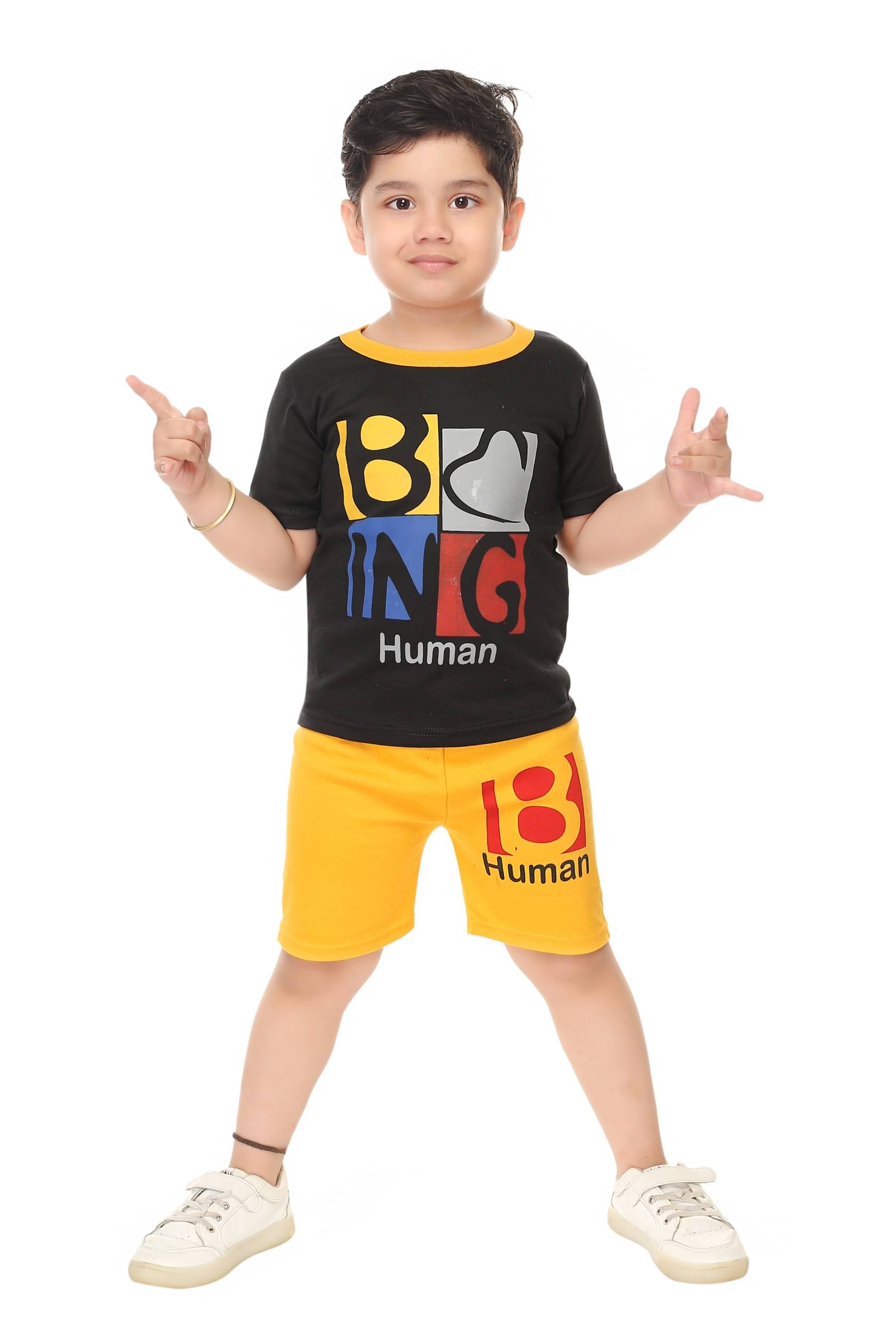     			s muktar garments Pack of 1 Baby Boys Cotton Blend T-Shirt & Shorts Set ( Multicolor )