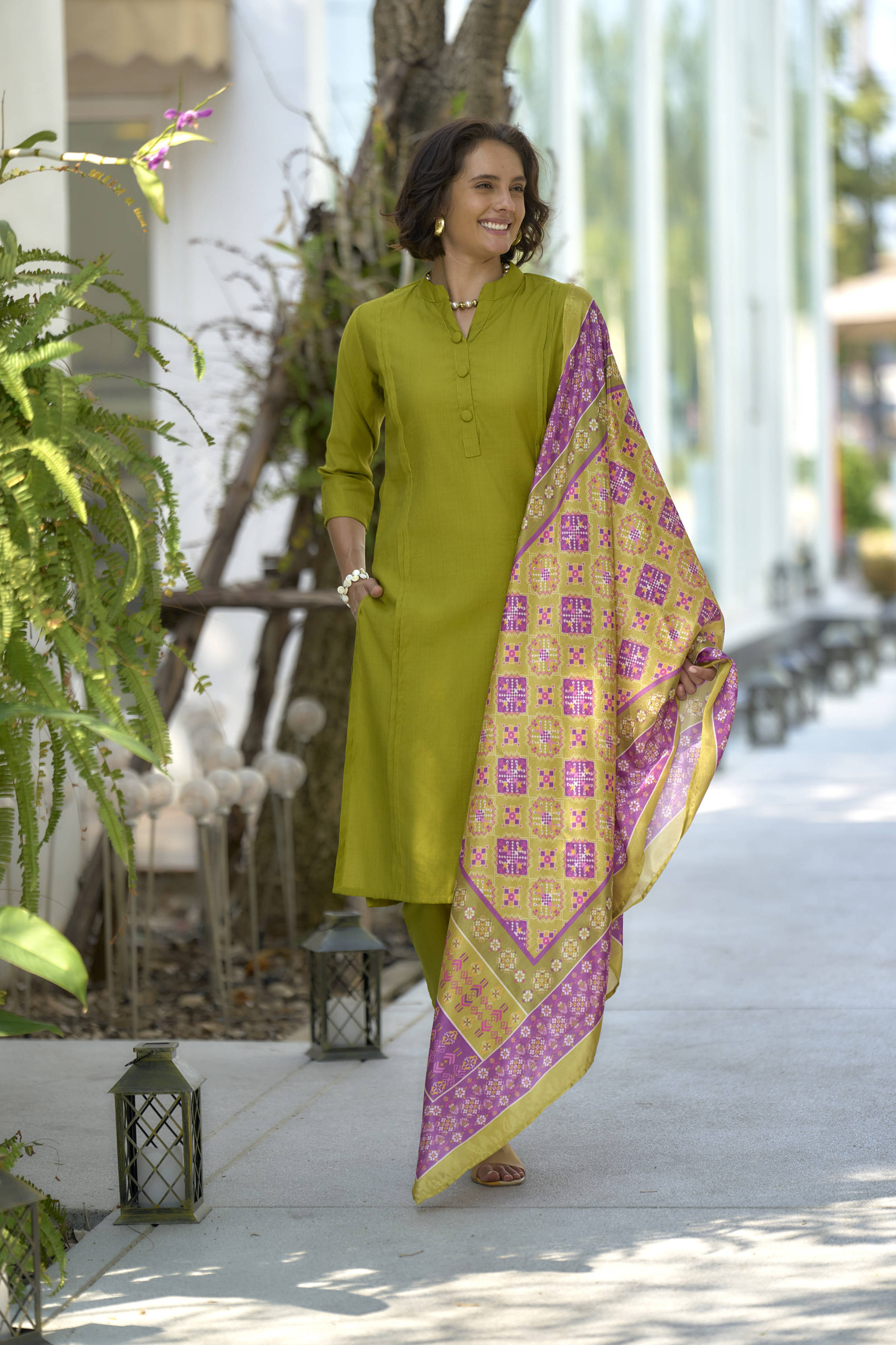 shree laxminarayan export Women's Cotton Embroidered Kurti With Pants ( Green ) shree laxminarayan export Women's Cotton Embroidered Kurti With Pants ( Green )