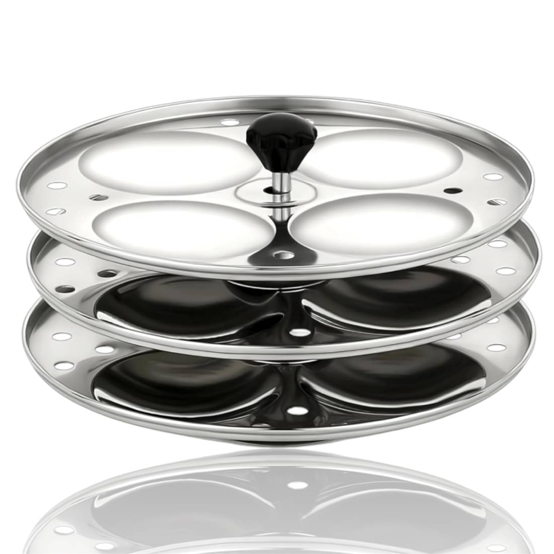 Artha 3 Rack Idli Stand Non Coated Stainless Steel Idly Stand Artha 3 Rack Idli Stand Non Coated Stainless Steel Idly Stand